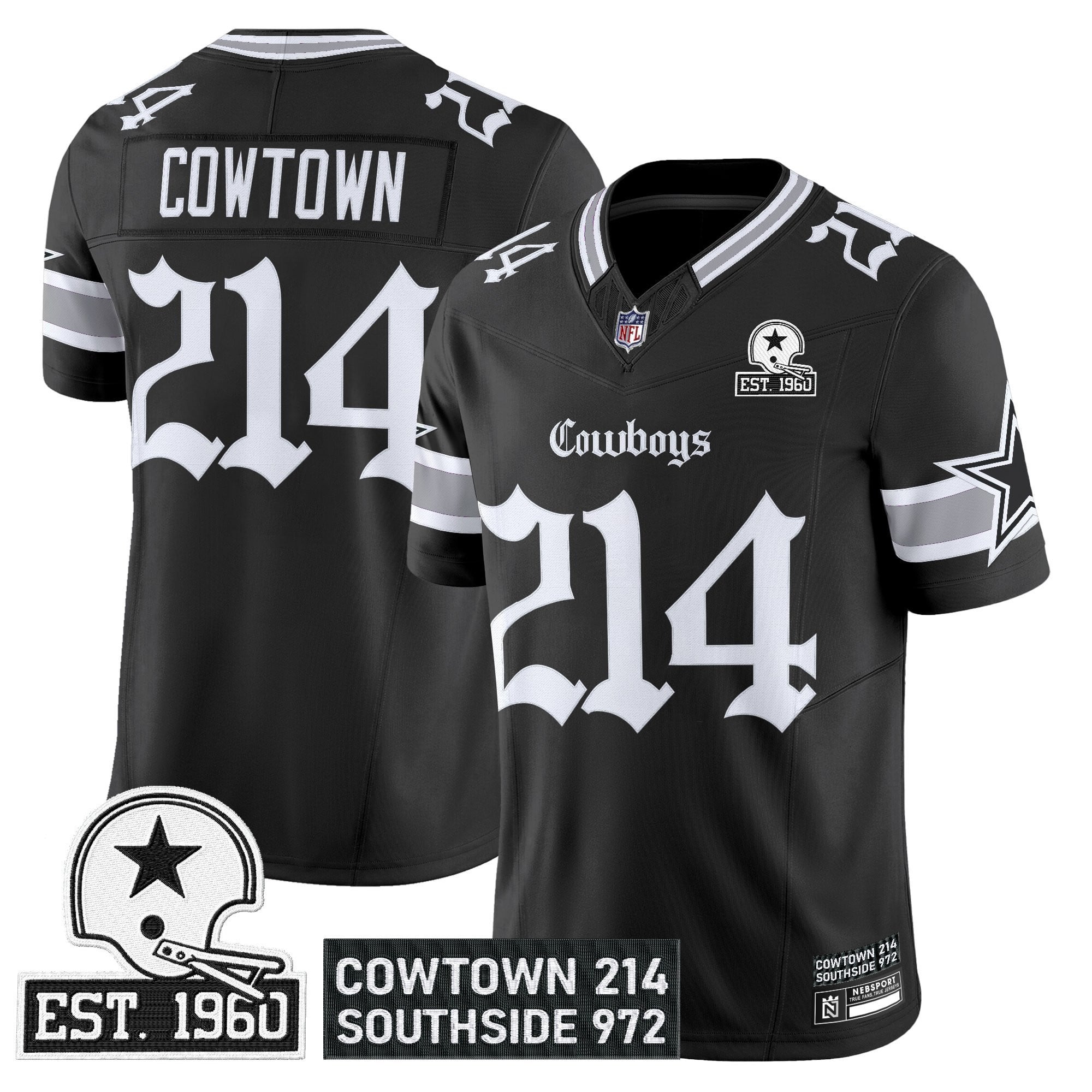 Alternative view of limited Parsons Cowboys Black Jersey - Parsons #11 Cowboys Black