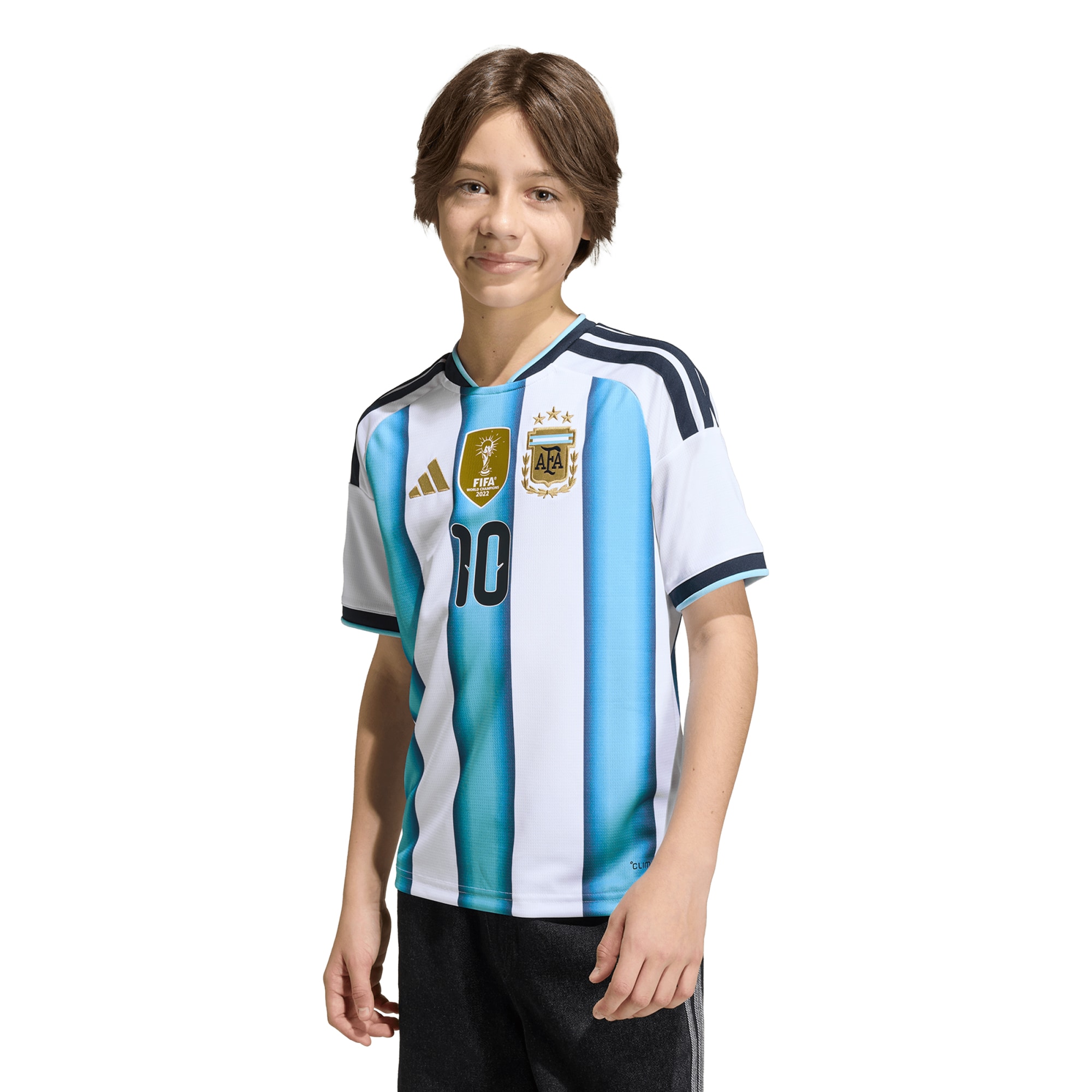 Lionel Messi Argentina National Team Youth FIFA x World Cup 2026 Home Jersey - White