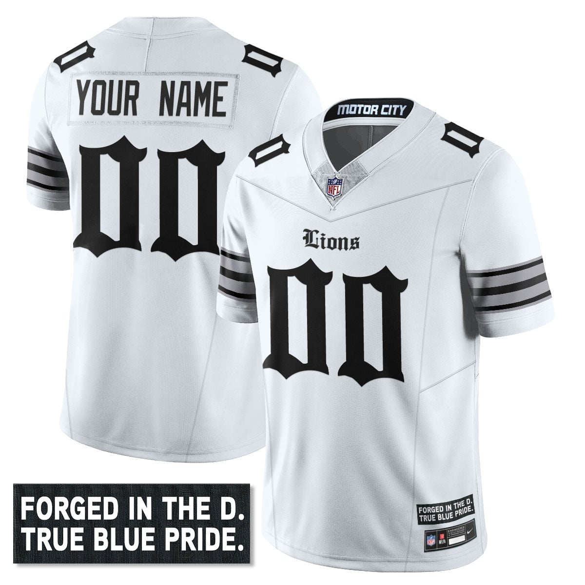 Alternative view of Lions Black Alternate Jersey nike - Nike Lions Black Alternate Jersey