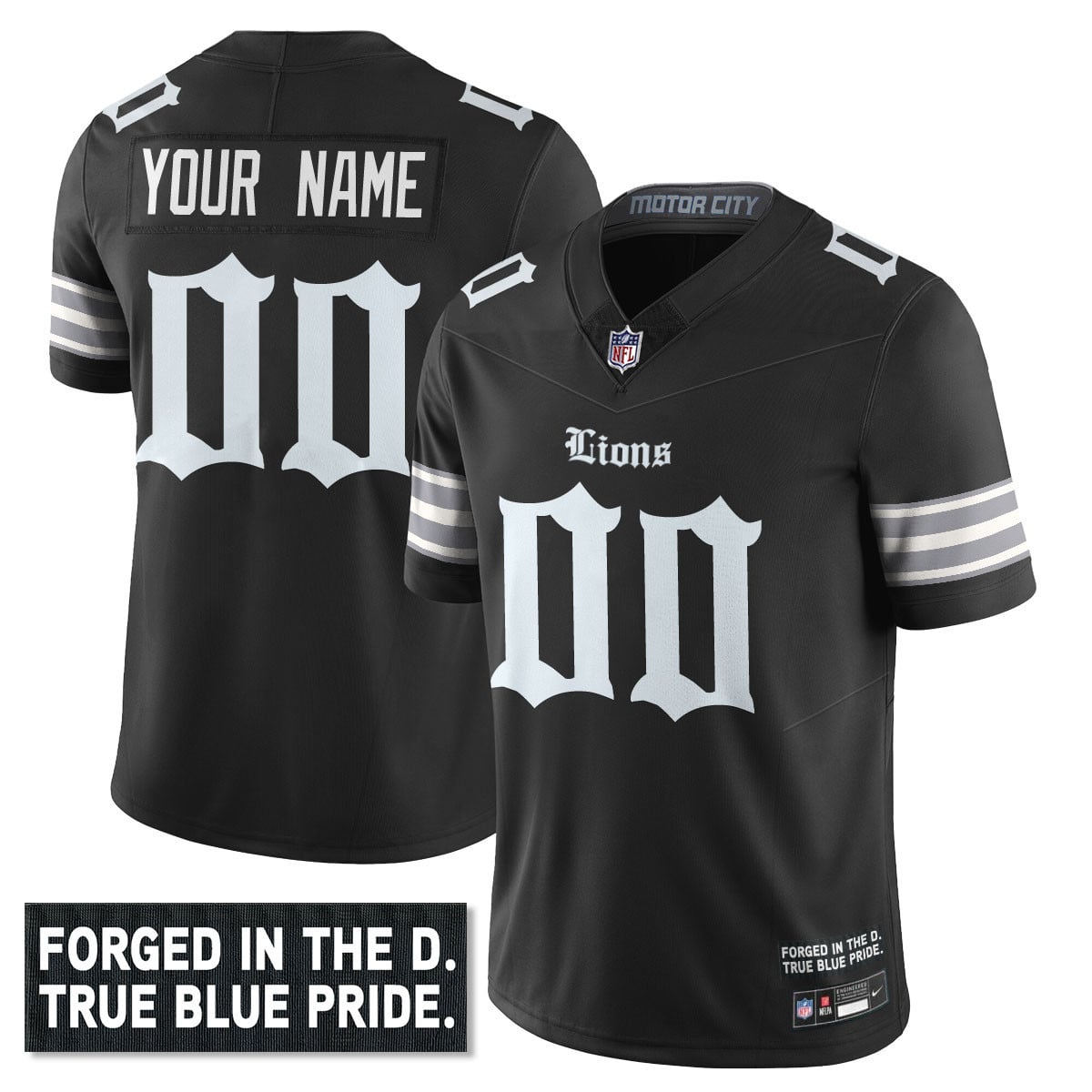 Lions Black Alternate Jersey nike - Nike Lions Black Alternate Jersey