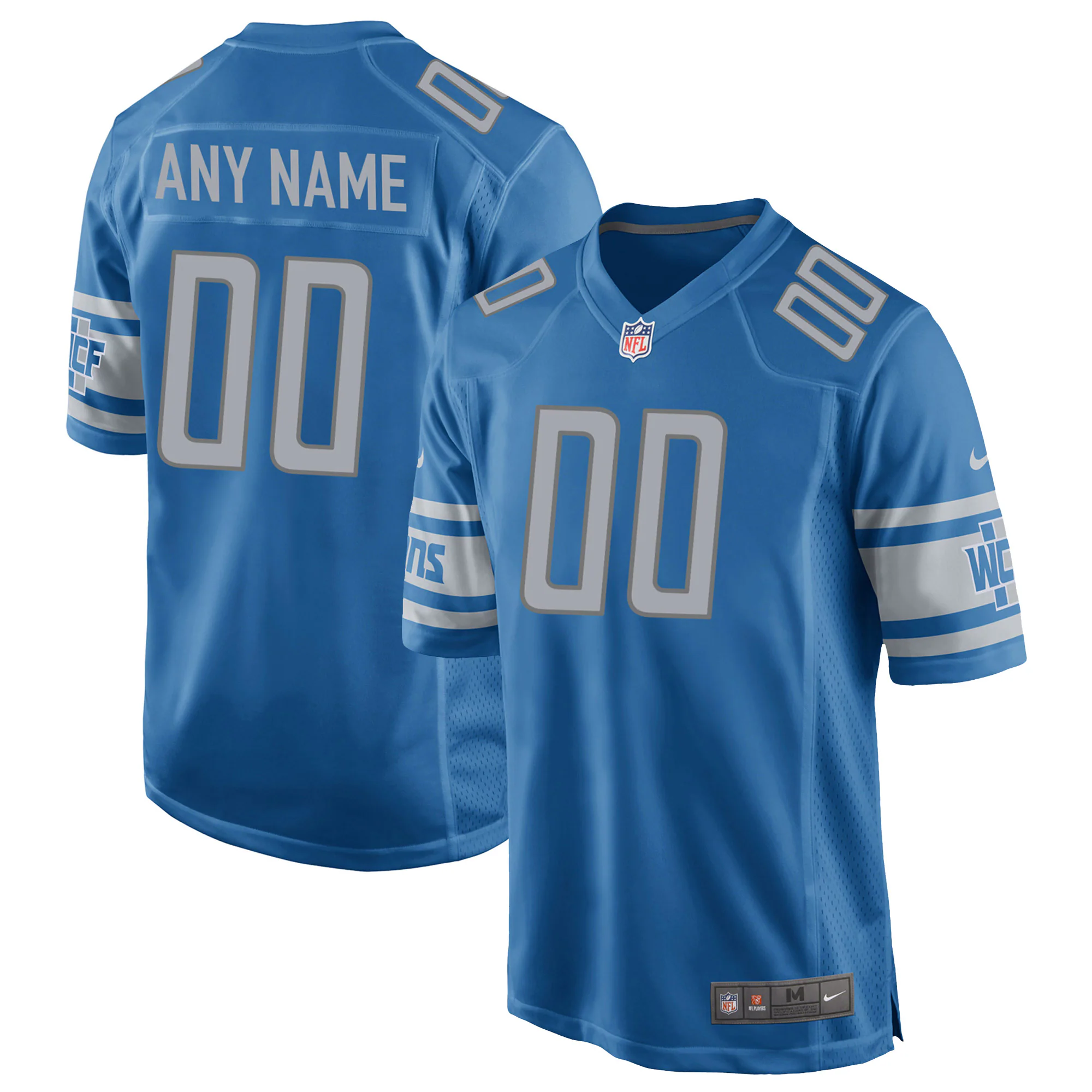 Lions Blue Custom Jersey - Nike Detroit - NFL Gear