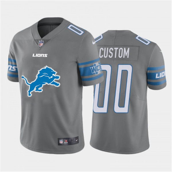 Lions Grey Custom Jersey - Nike - Personalized NFL Style