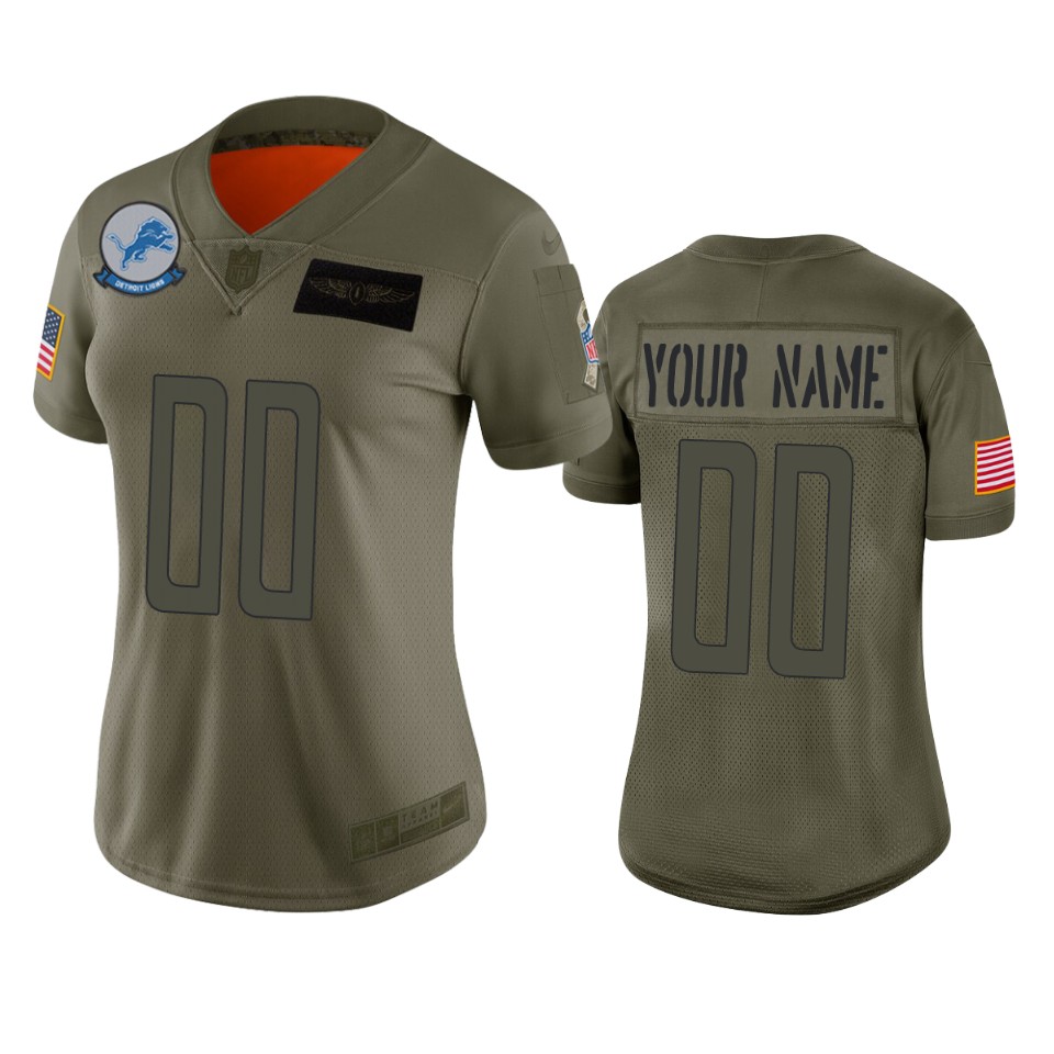 Lions Olive Custom Jersey - Nike - Salute to Service