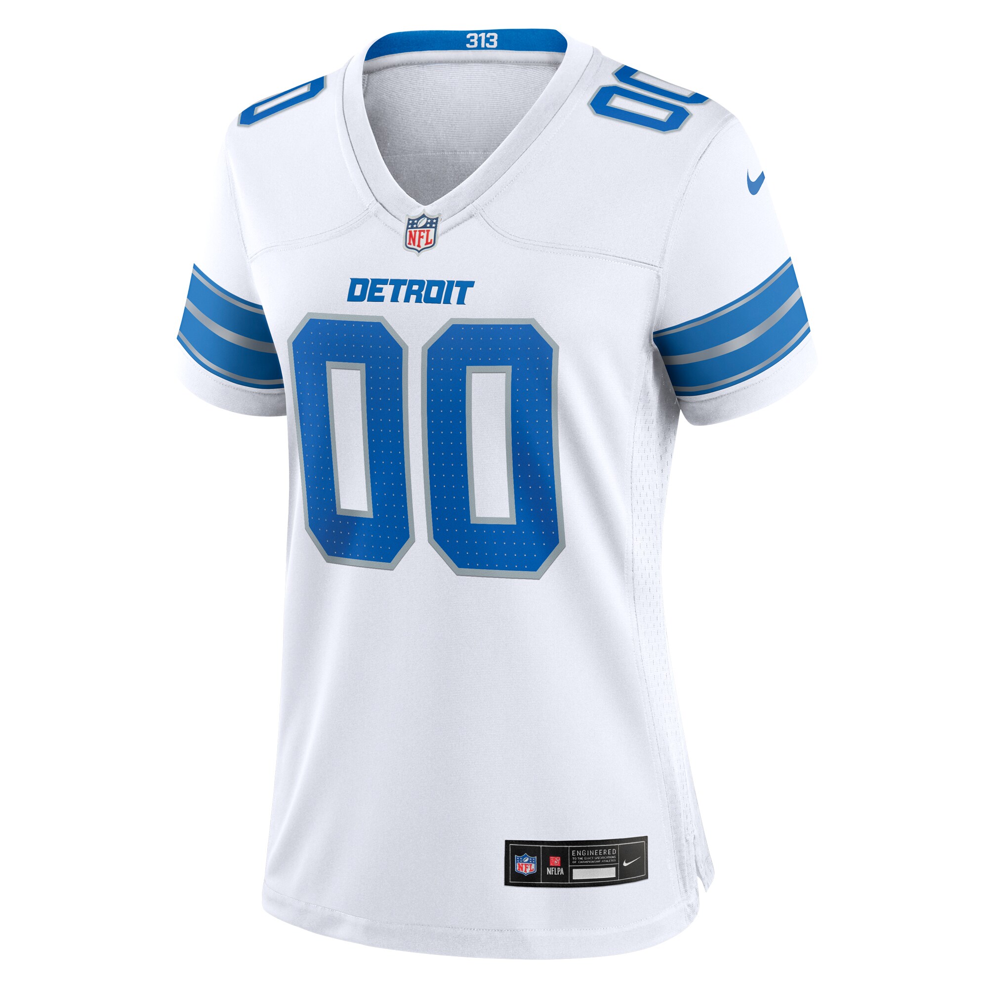 Alternative view of Lions White Women’s Jersey - Nike Lions White Women’s Custom Jersey