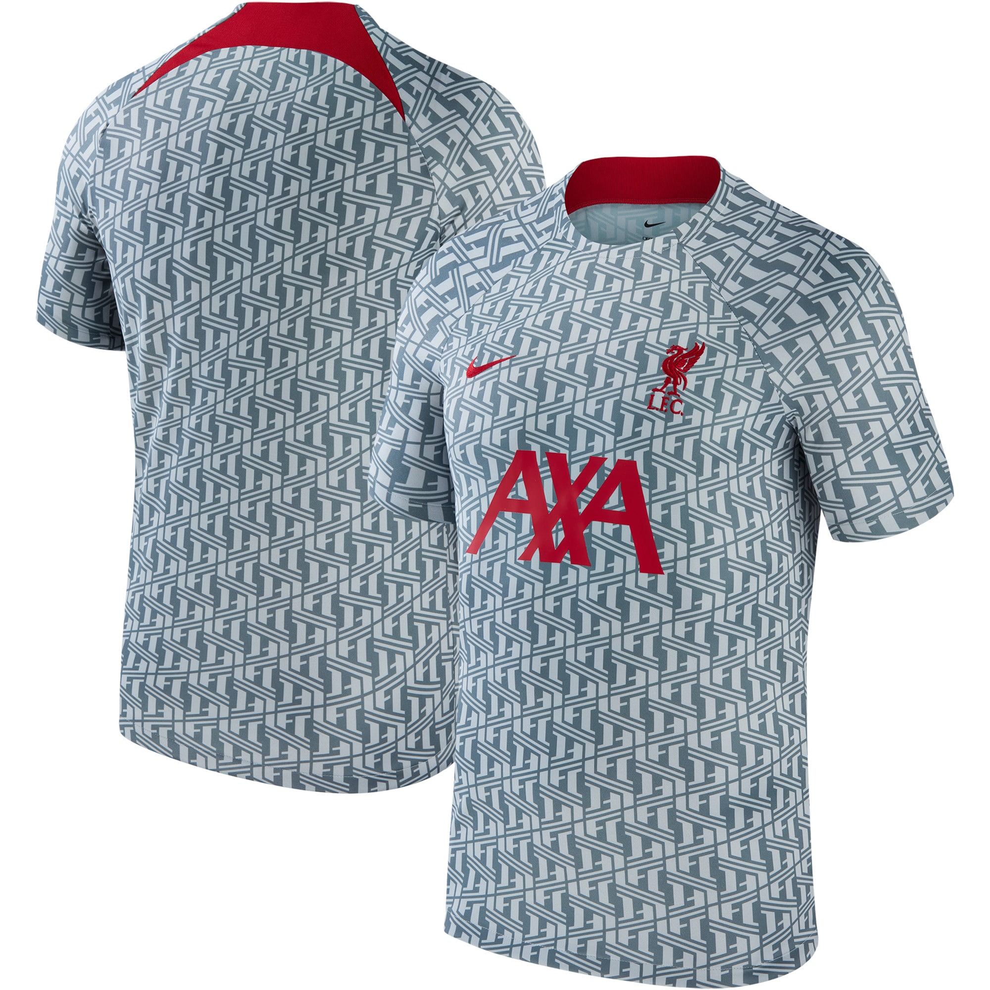 Liverpool 2023/24 Pre-Match Performance Top - Gray
