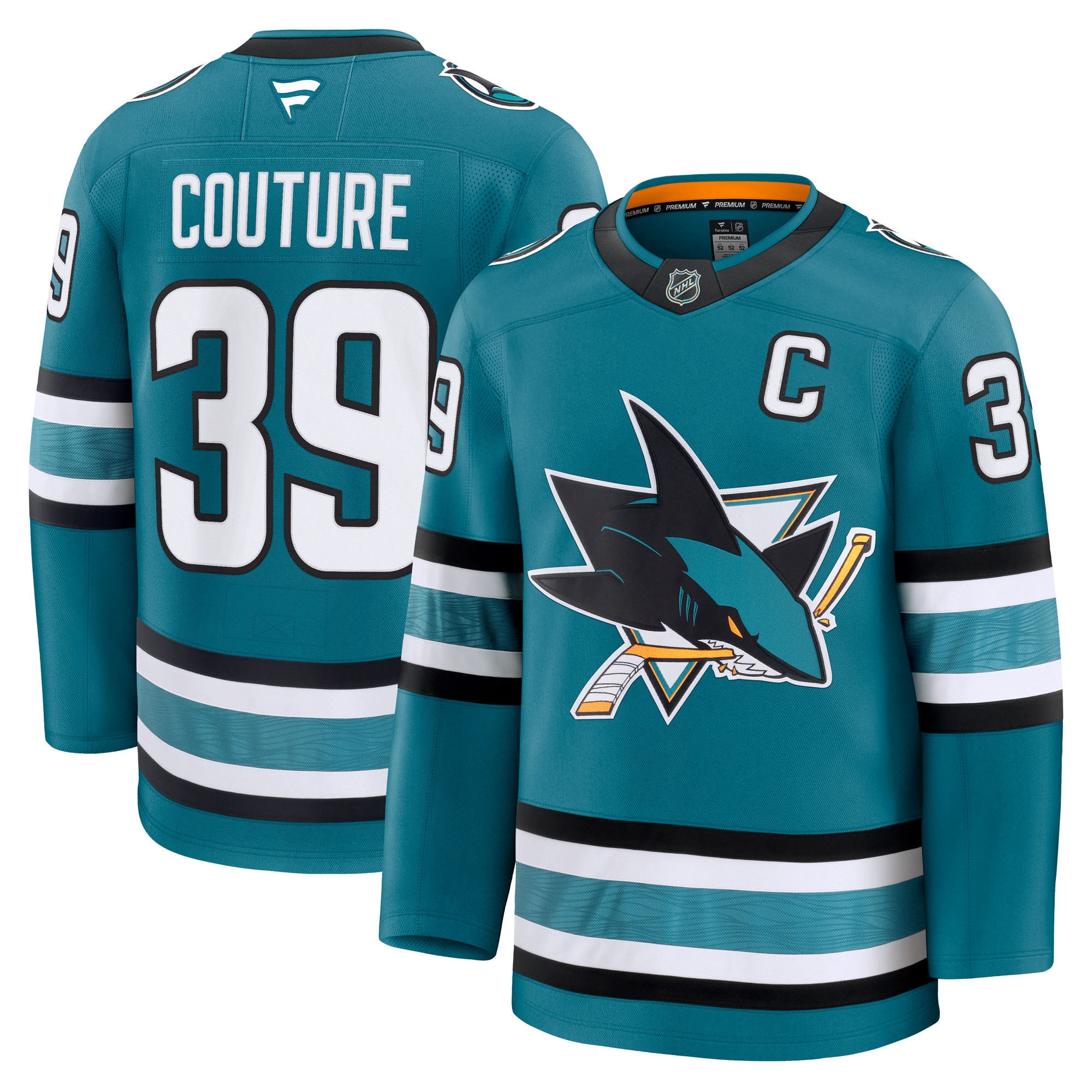 Logan Couture San Jose Sharks Fanatics Home Premium Jersey - Teal