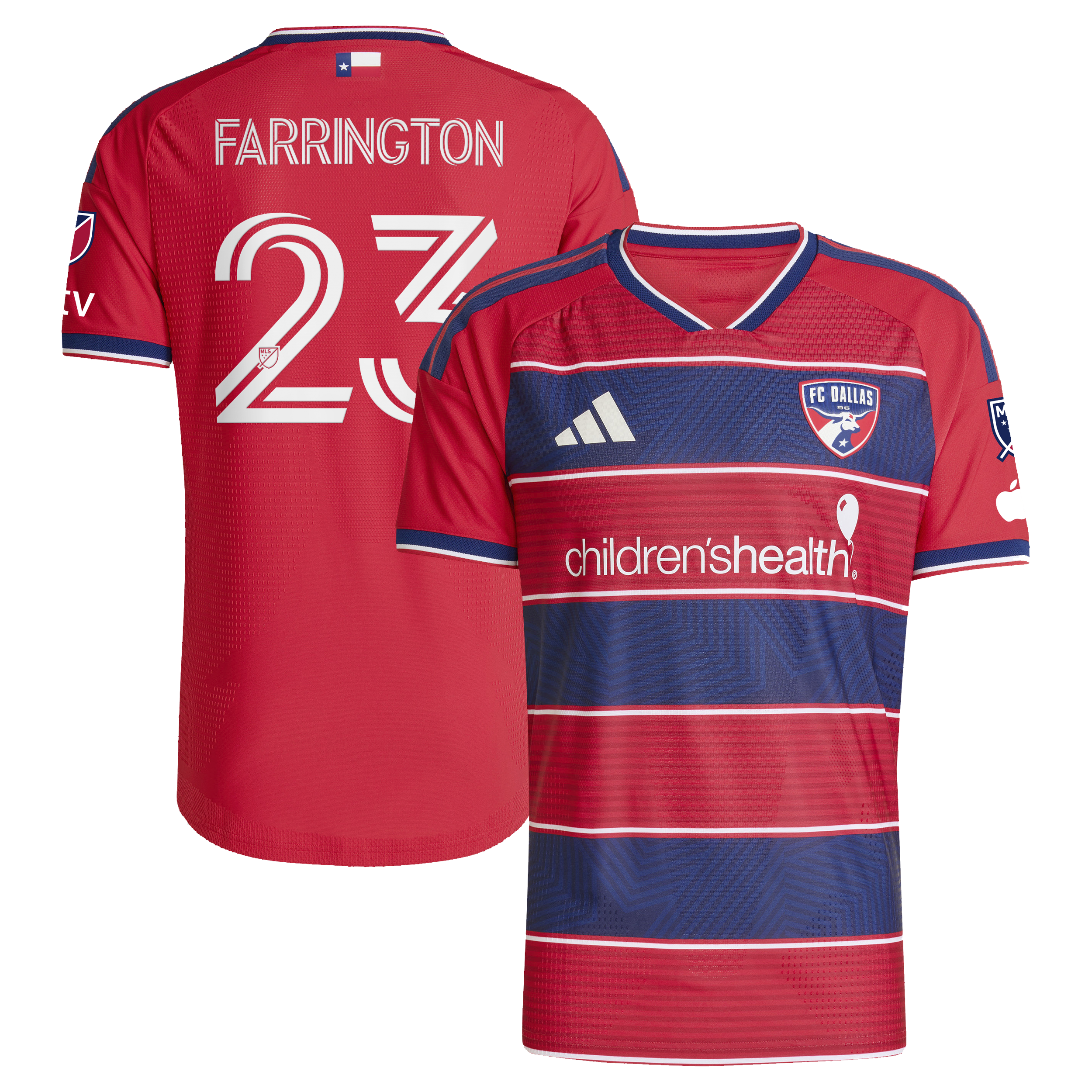 Logan Farrington FC Dallas 2026 DNA Kit On-Field Patch Jersey - Red