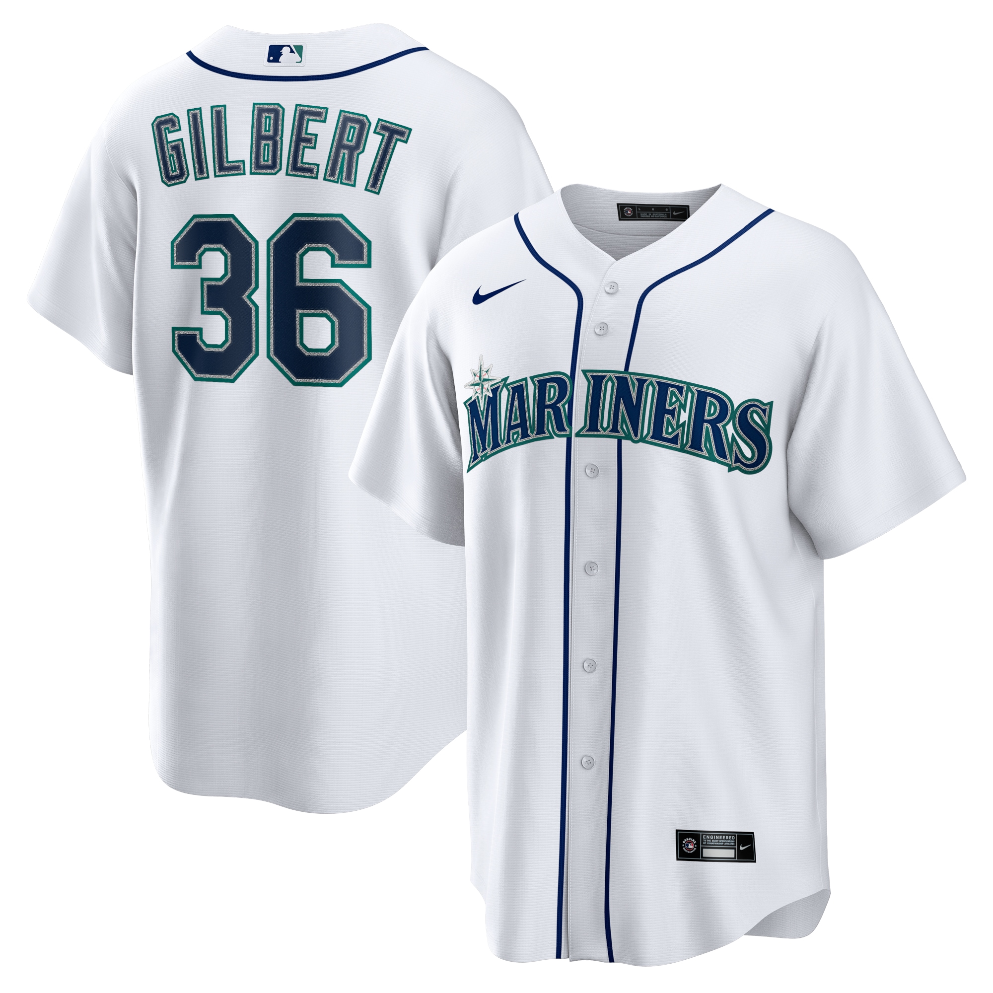 Logan Gilbert Seattle Mariners Home Jersey - White