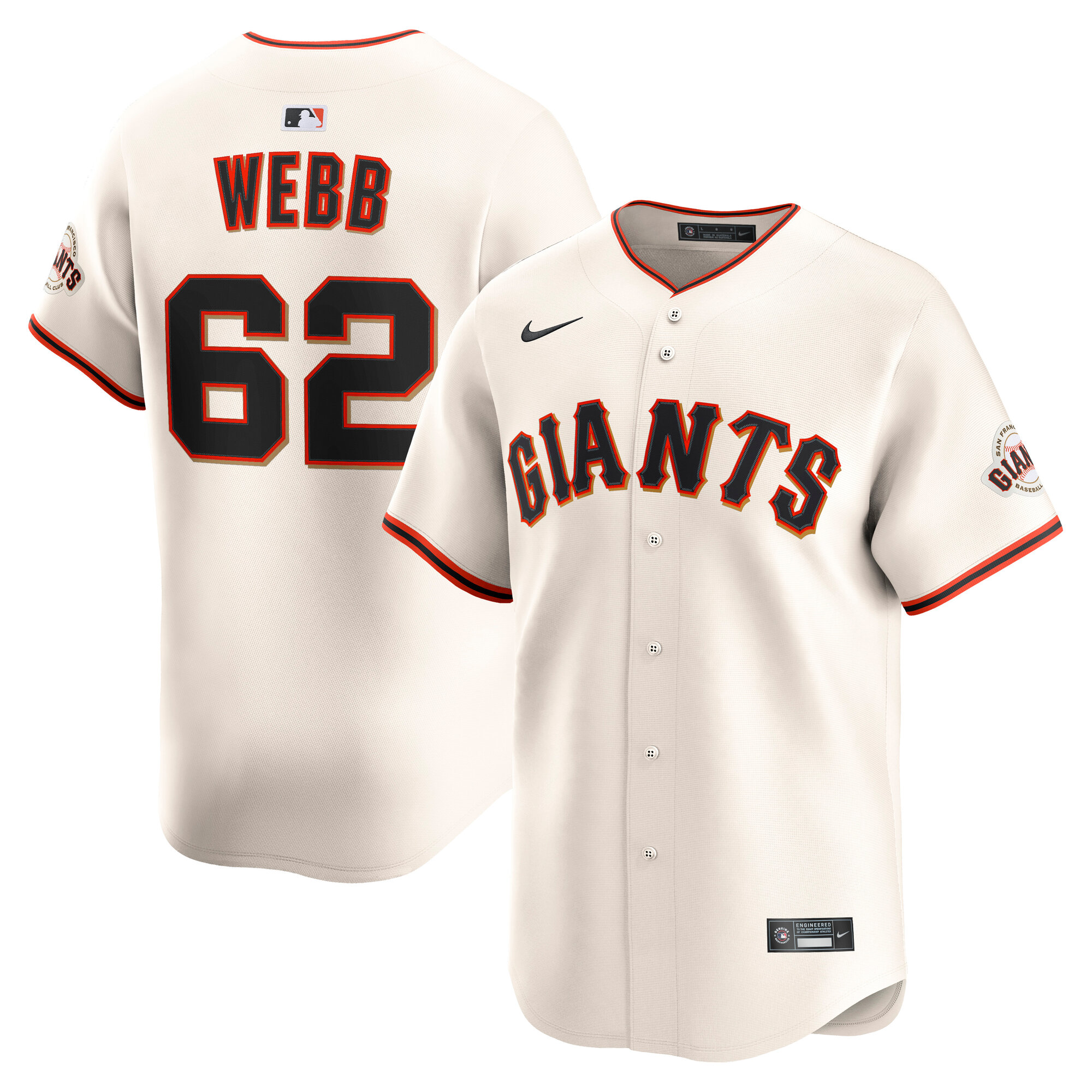 Logan Webb San Francisco Giants Home Limited Player Jersey - Cream