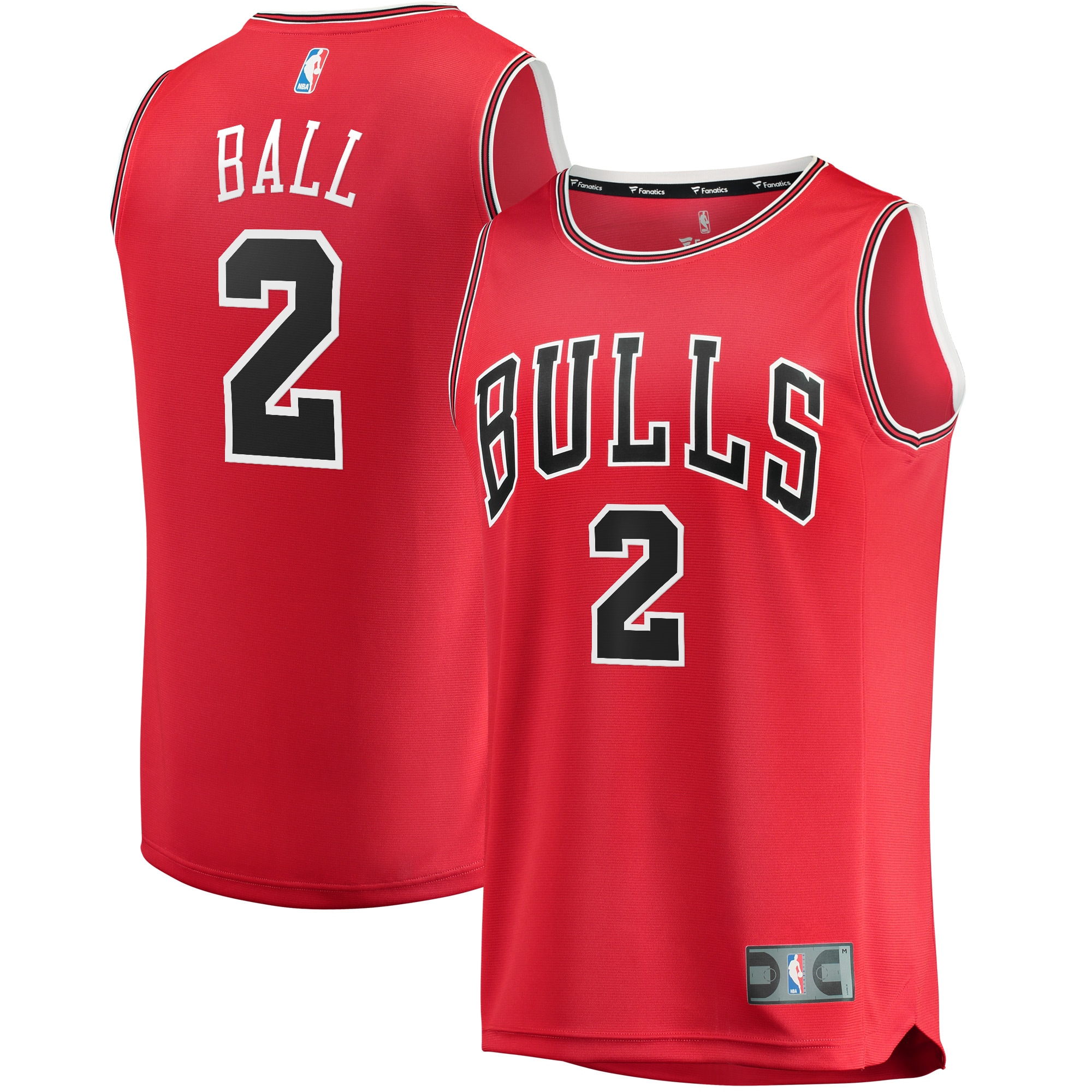 Lonzo Ball Chicago Bulls Fanatics Fast Break Road Jersey - Icon Edition - Red