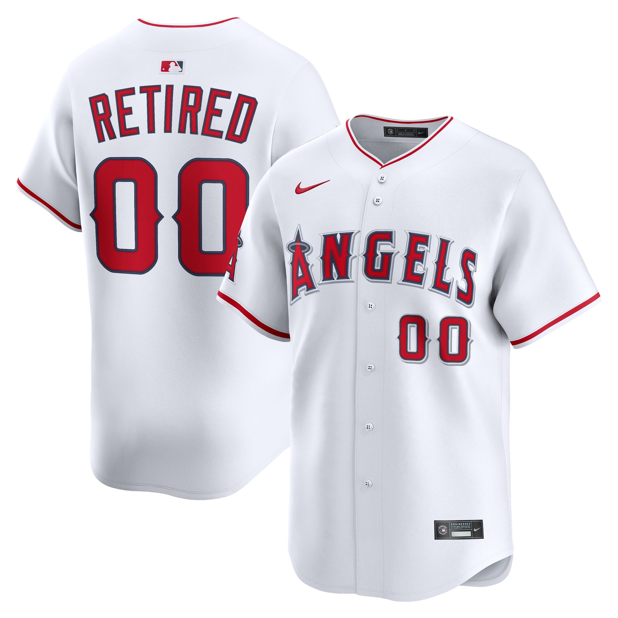 Los Angeles Angels Home Limited Pick-A-Player Retired Roster Jersey - White