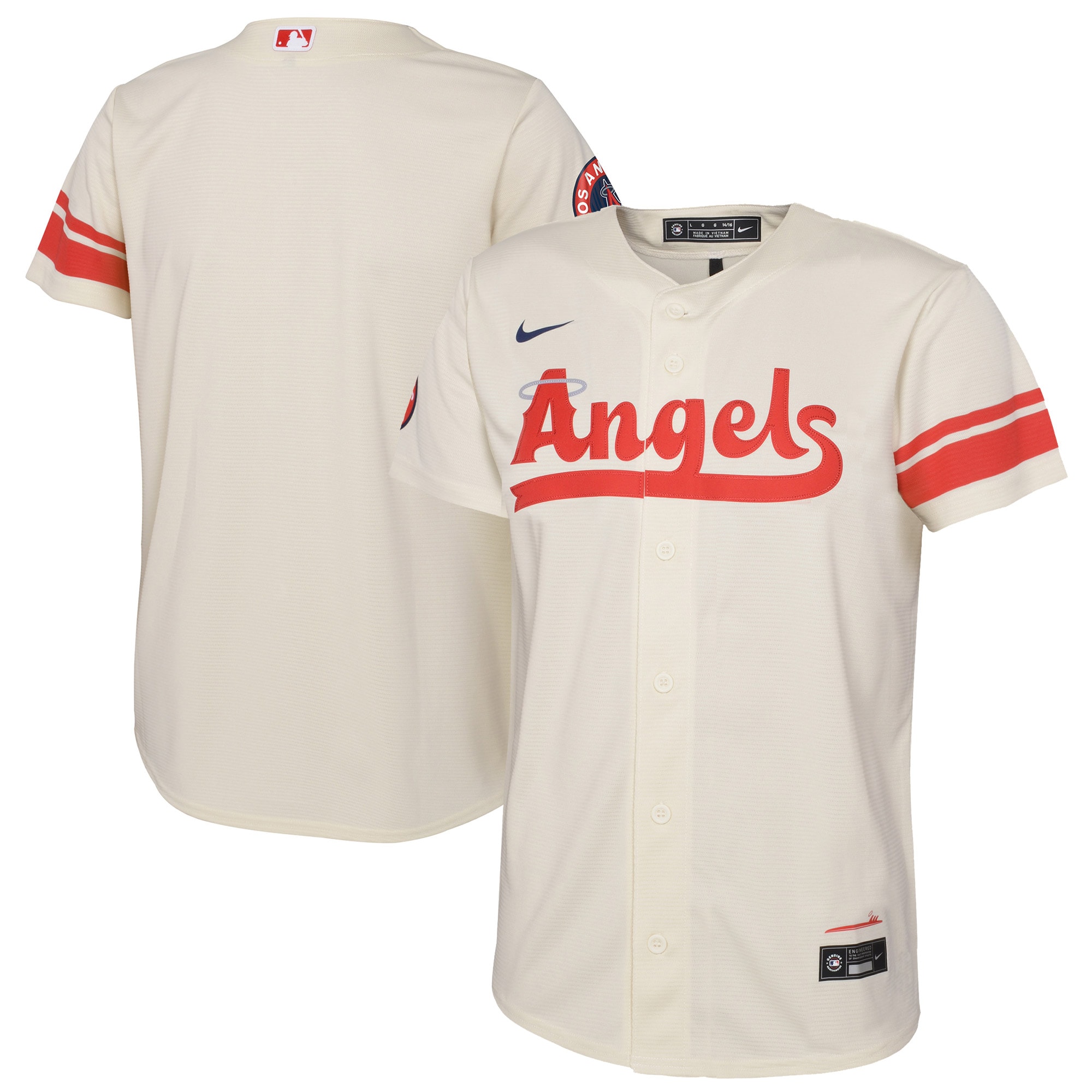 Los Angeles Angels Toddler City Connect Jersey - Cream