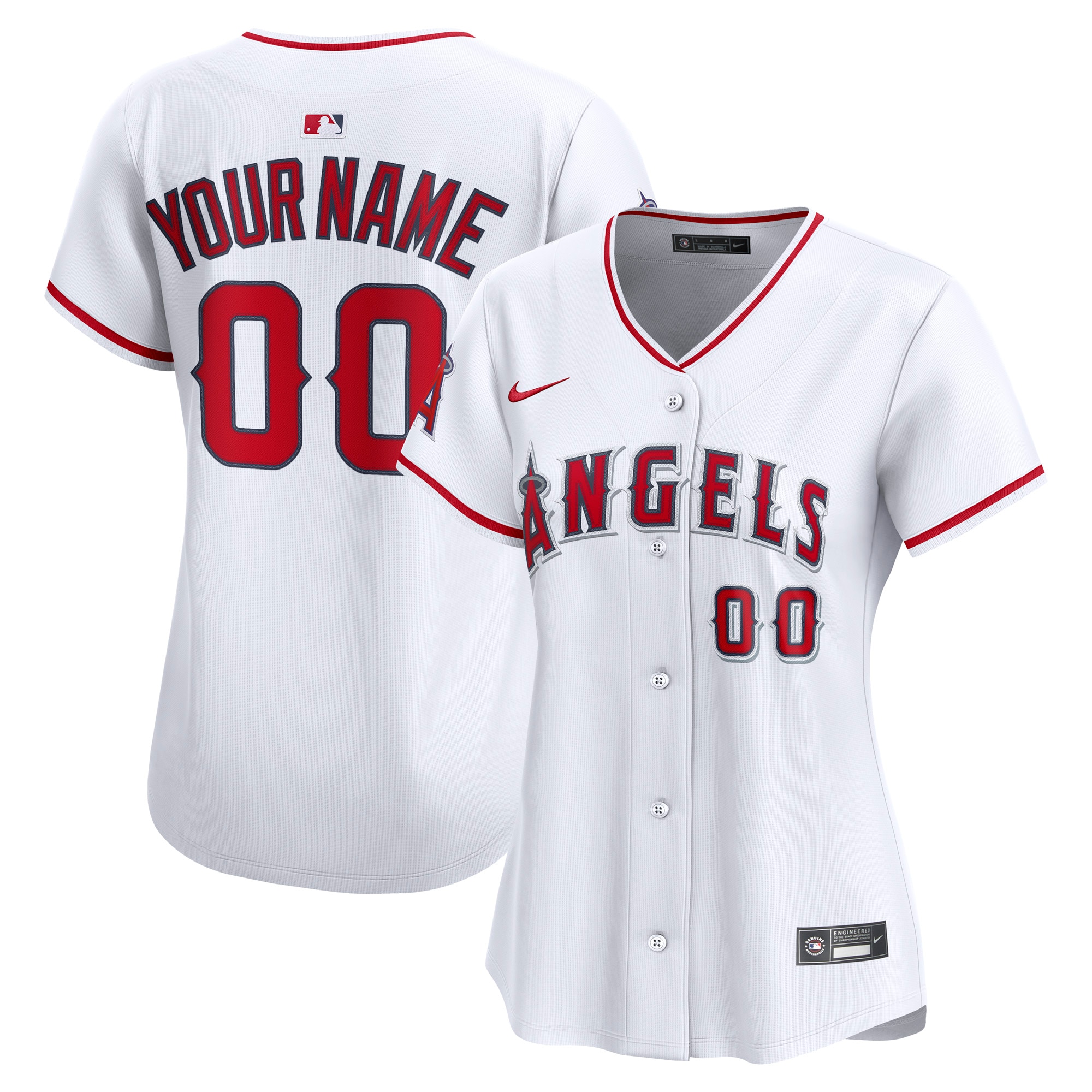 Los Angeles Angels Women's Home Limited Custom Jersey - White