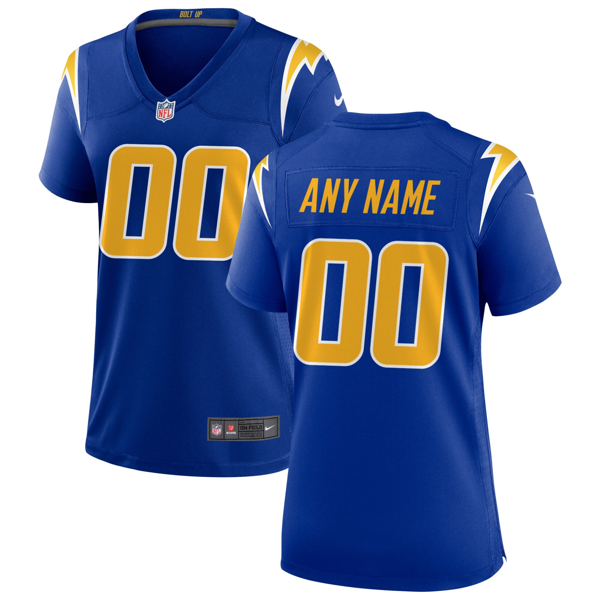Los Angeles Chargers Women's Alternate Custom Game Jersey - Royal
