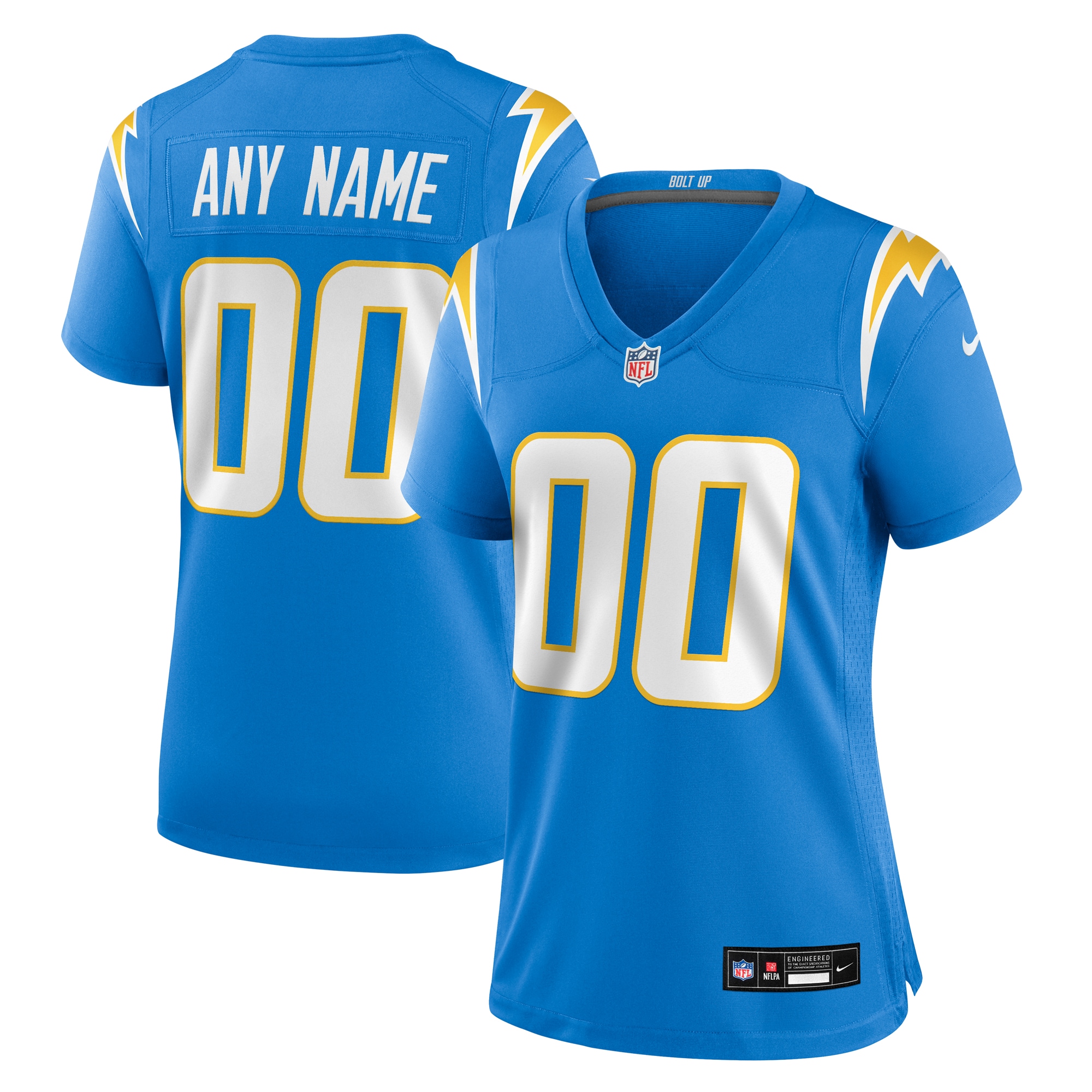 Los Angeles Chargers Women's Custom Game Jersey