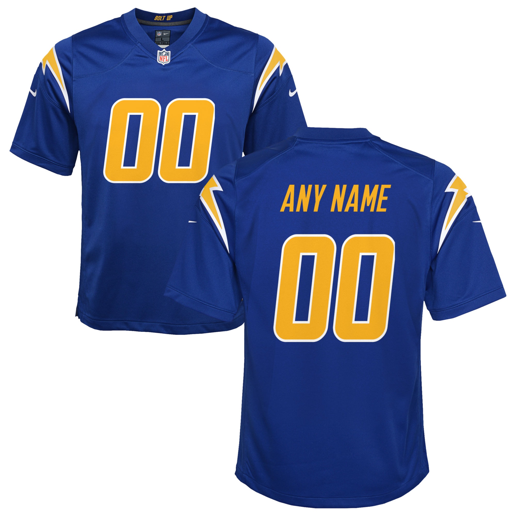 Los Angeles Chargers Youth Alternate Custom Game Jersey