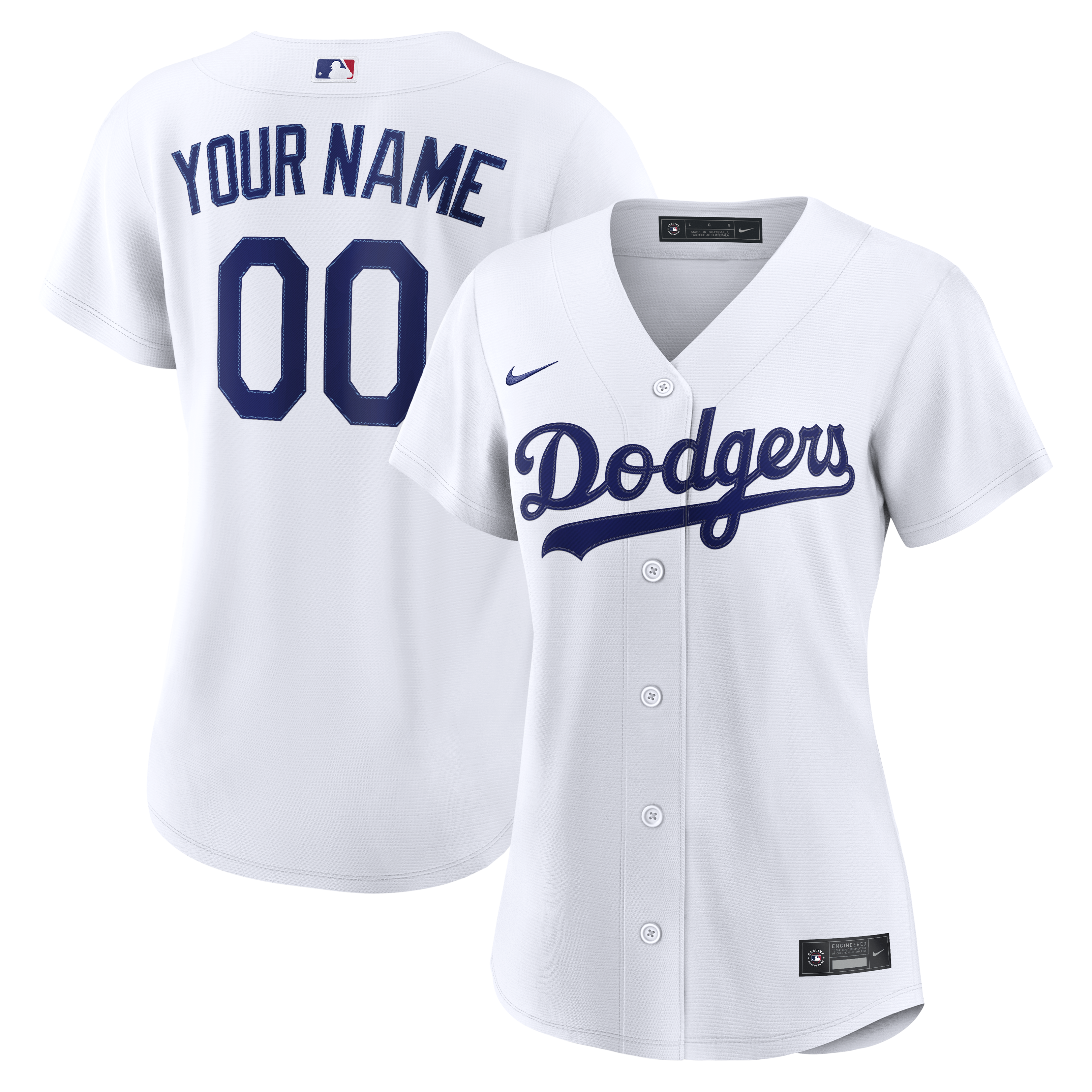 Los Angeles Dodgers Women's Home Custom Jersey - White