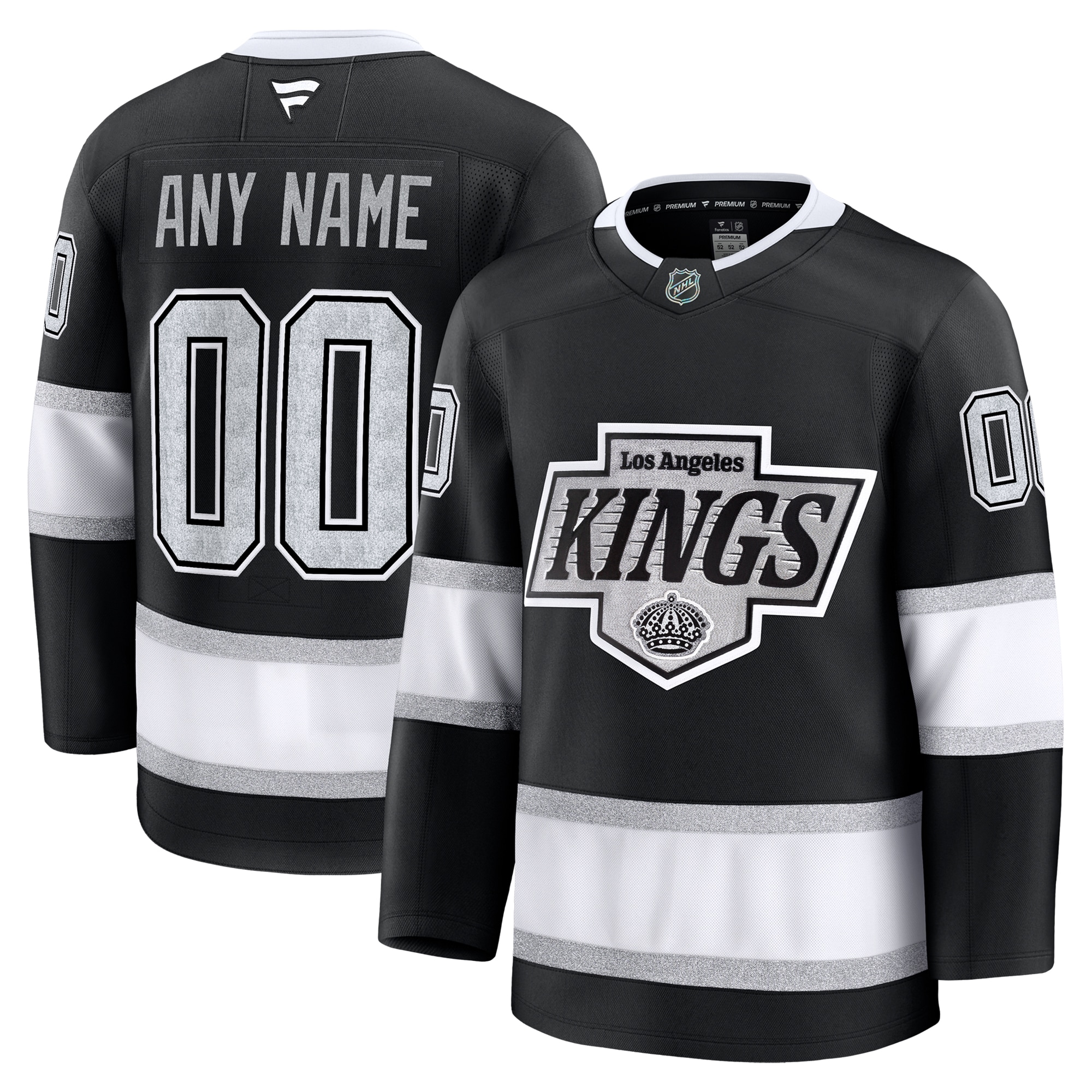 Los Angeles Kings Fanatics Home Premium Custom Jersey - Black