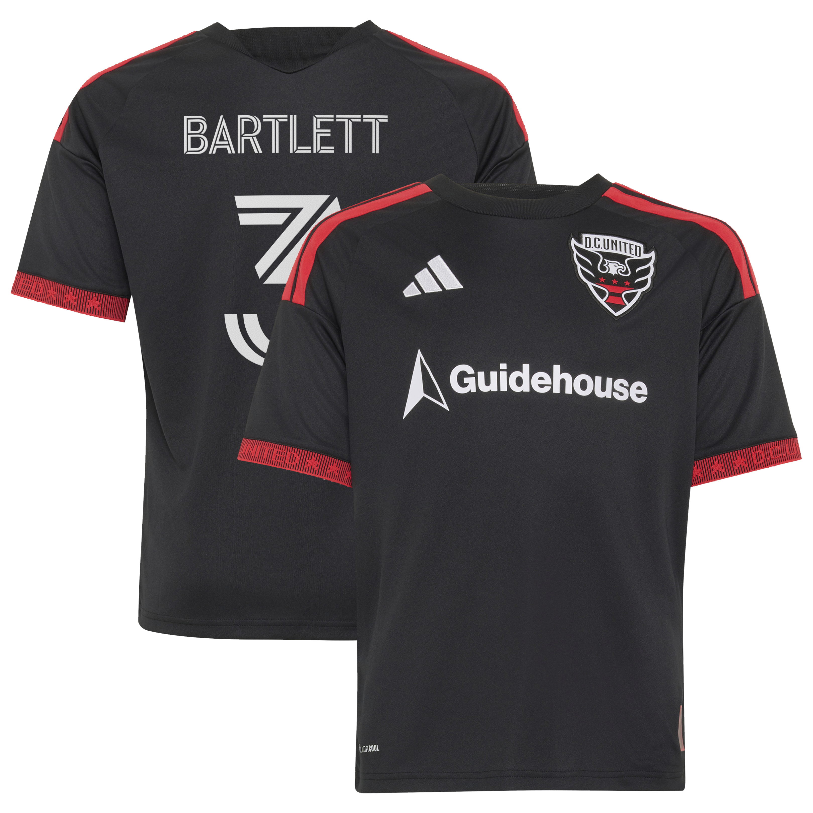 Lucas Bartlett D.C. United Youth 2026 Black-and-Red Kit Jersey - Black