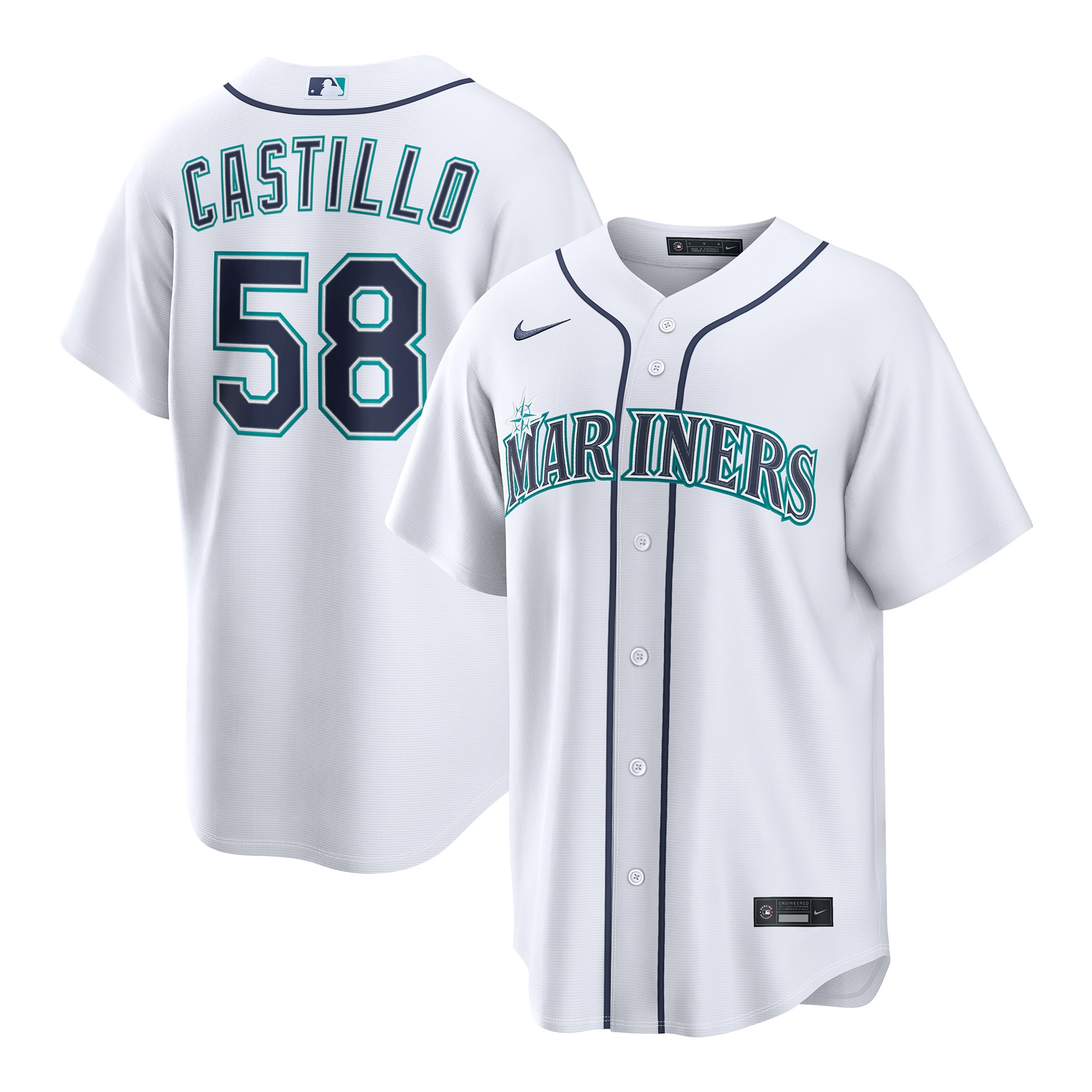 Luis Castillo Seattle Mariners Home Jersey - White