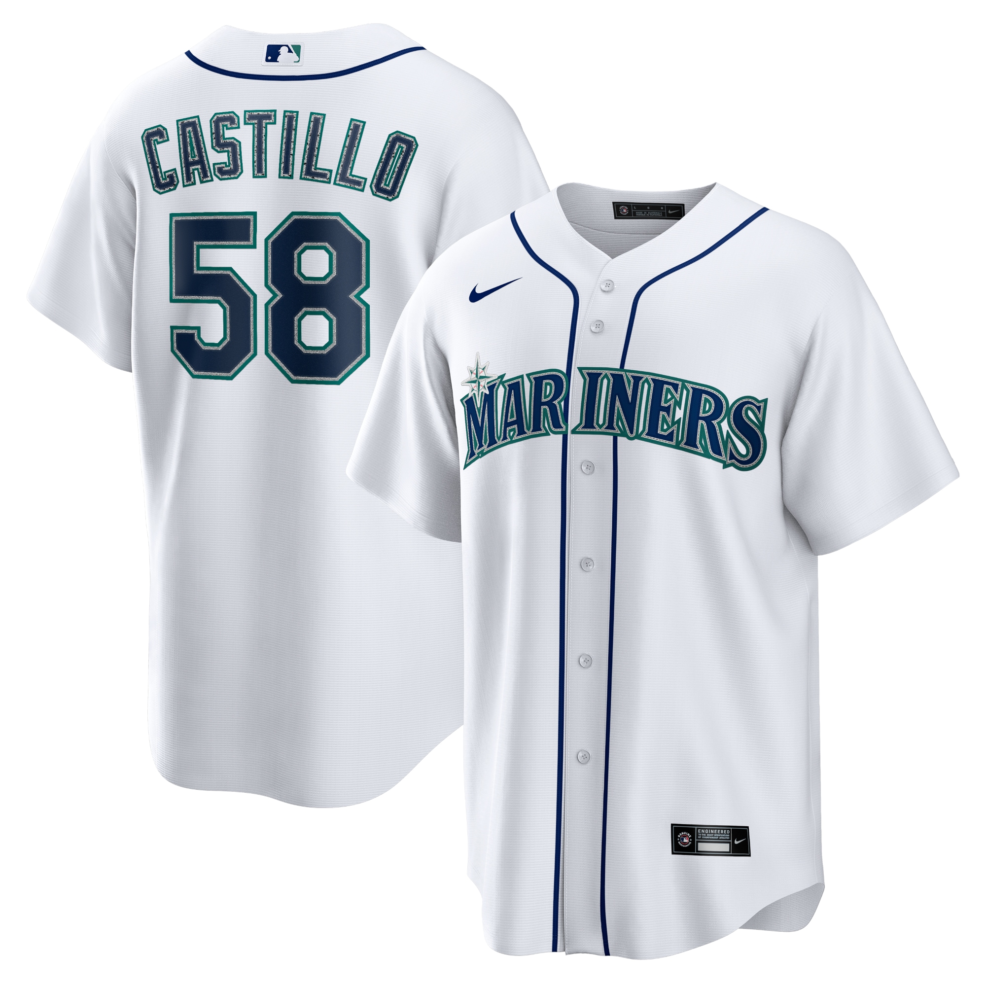 Luis Castillo Seattle Mariners Home Jersey - White
