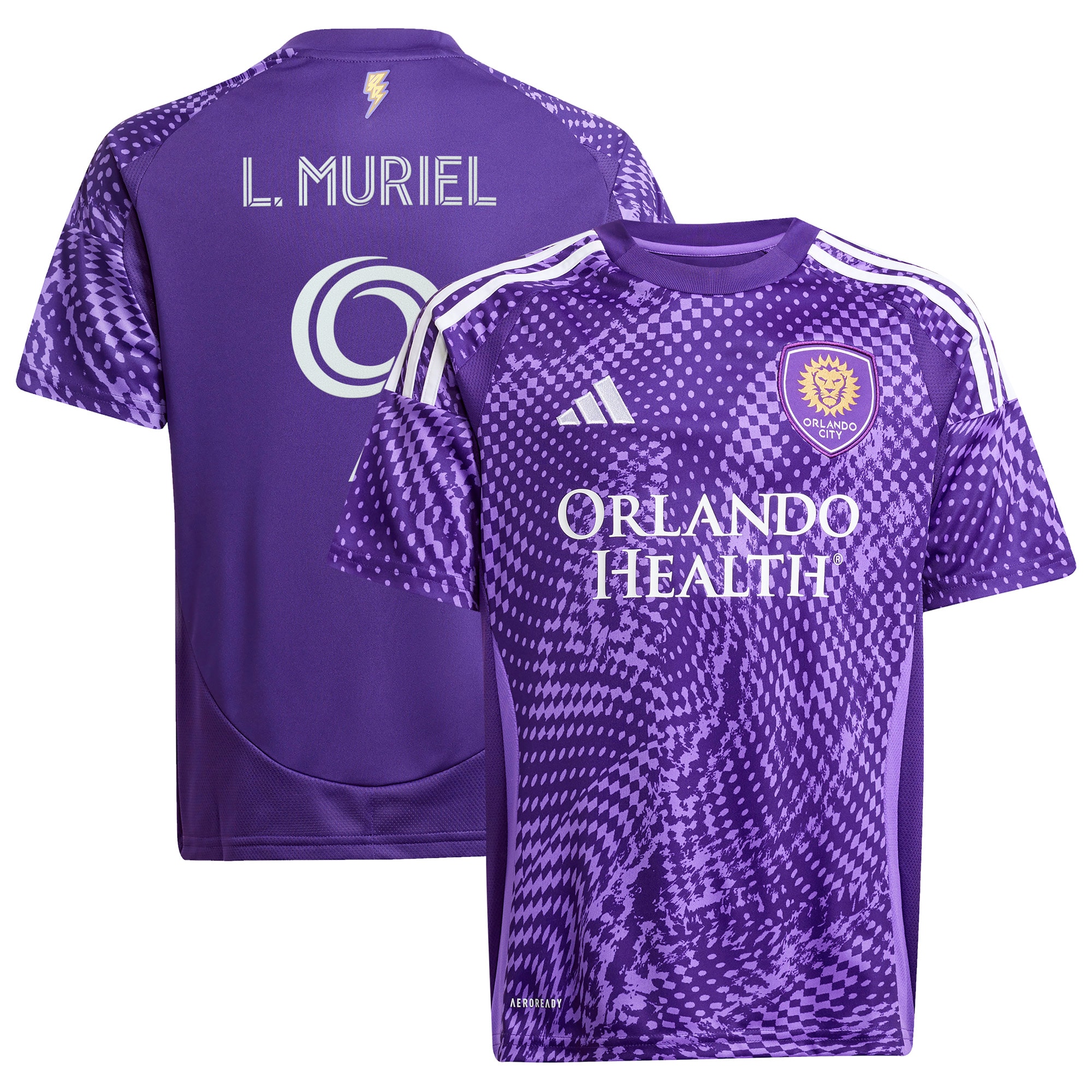 Luis Muriel Orlando City SC Youth 2025 Perfect Storm Player Jersey - Purple