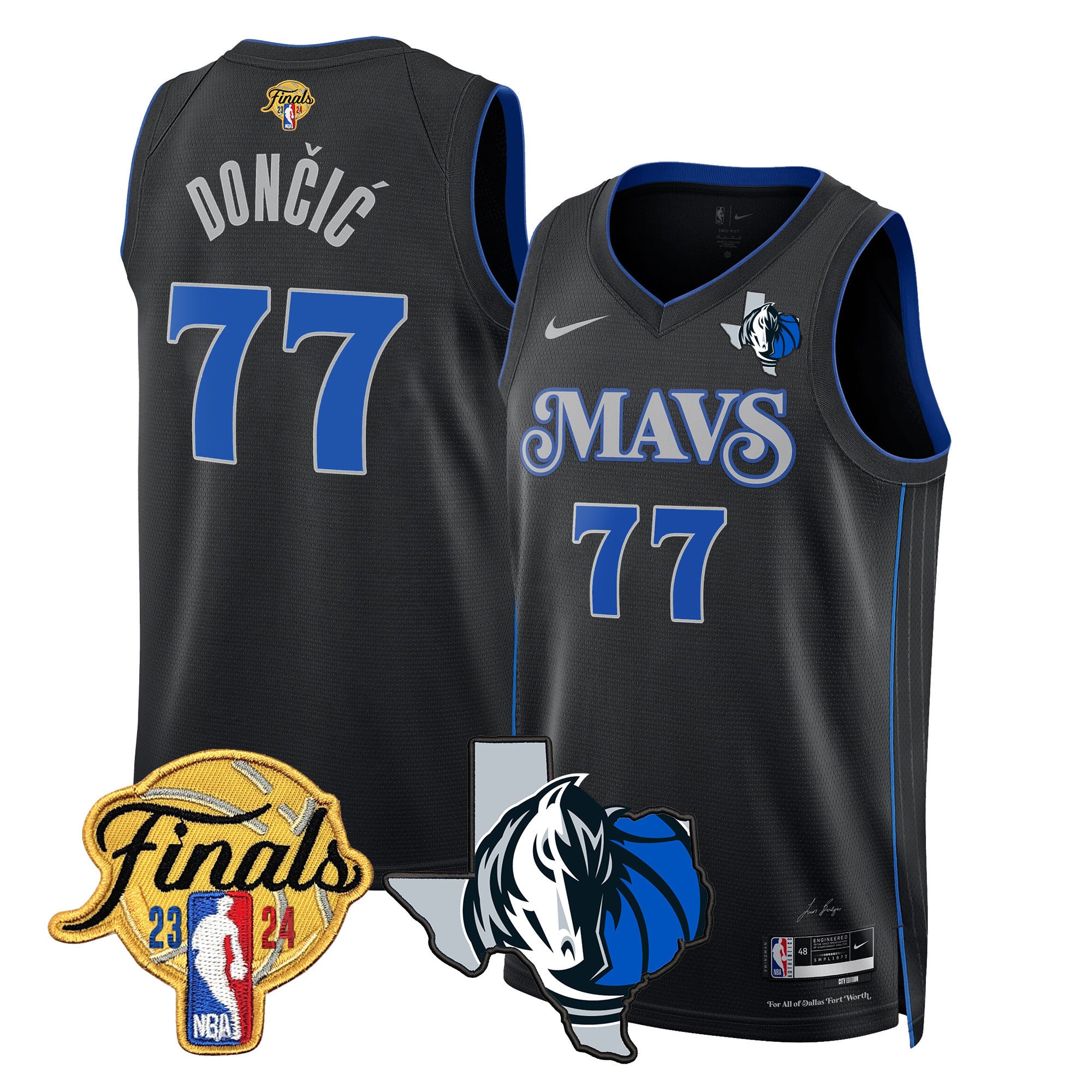 Luka Dončić Black Jersey - Nike Luka Dončić Mavericks Jersey - Black