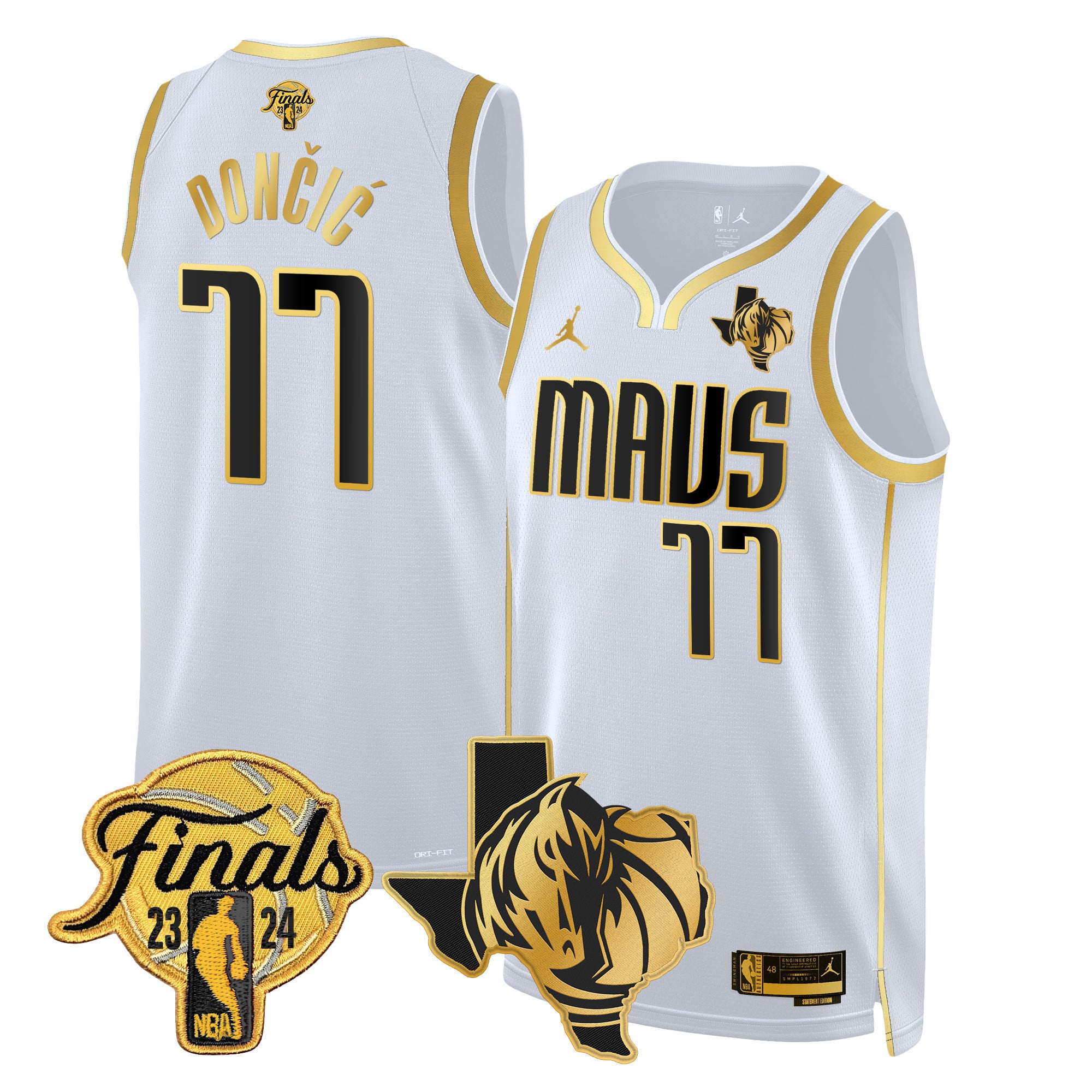 Alternative view of Luka Dončić Black Jersey - Nike Luka Dončić Mavericks Jersey - Black