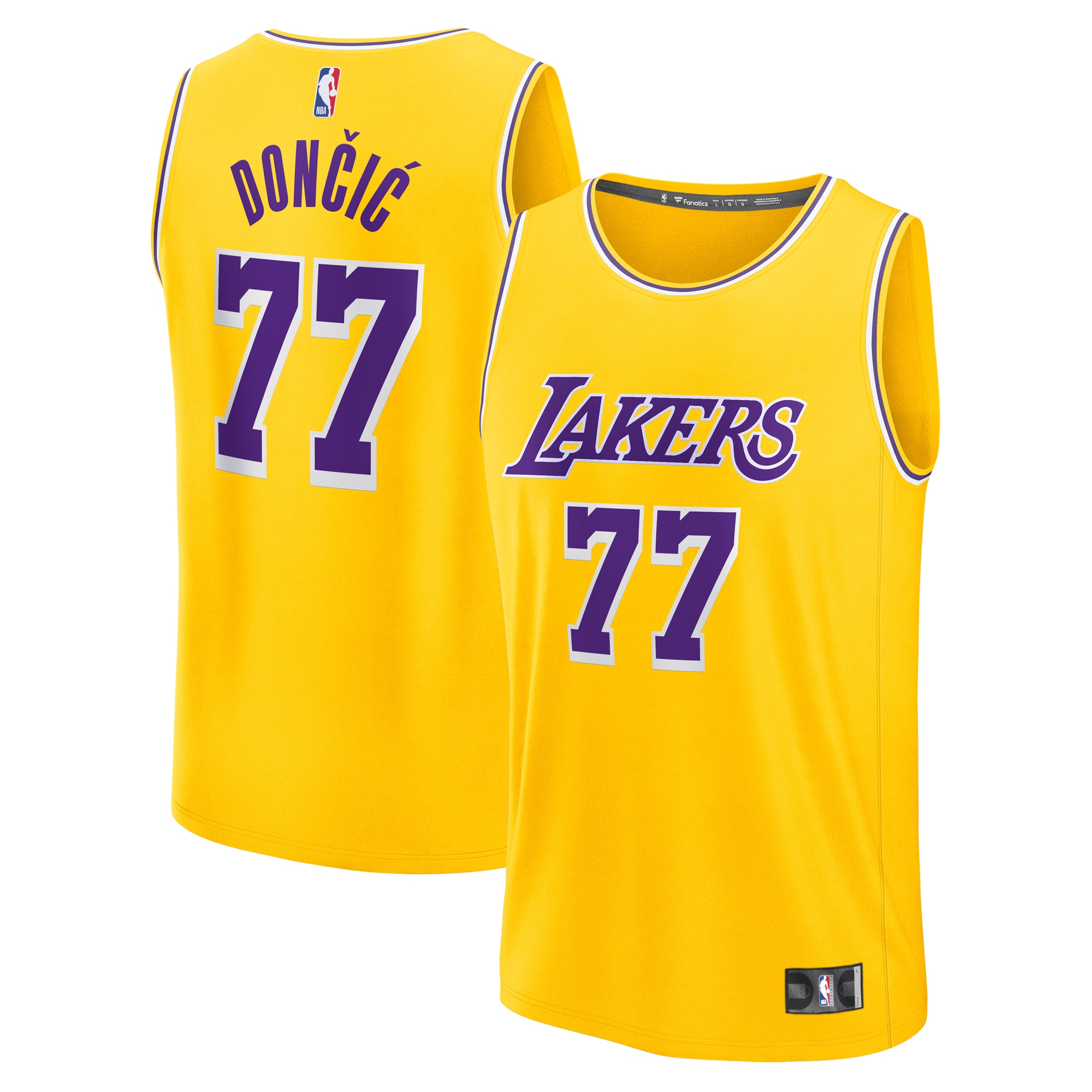 Luka Dončić Los Angeles Lakers Fanatics Fast Break Player Jersey - Icon Edition - Gold