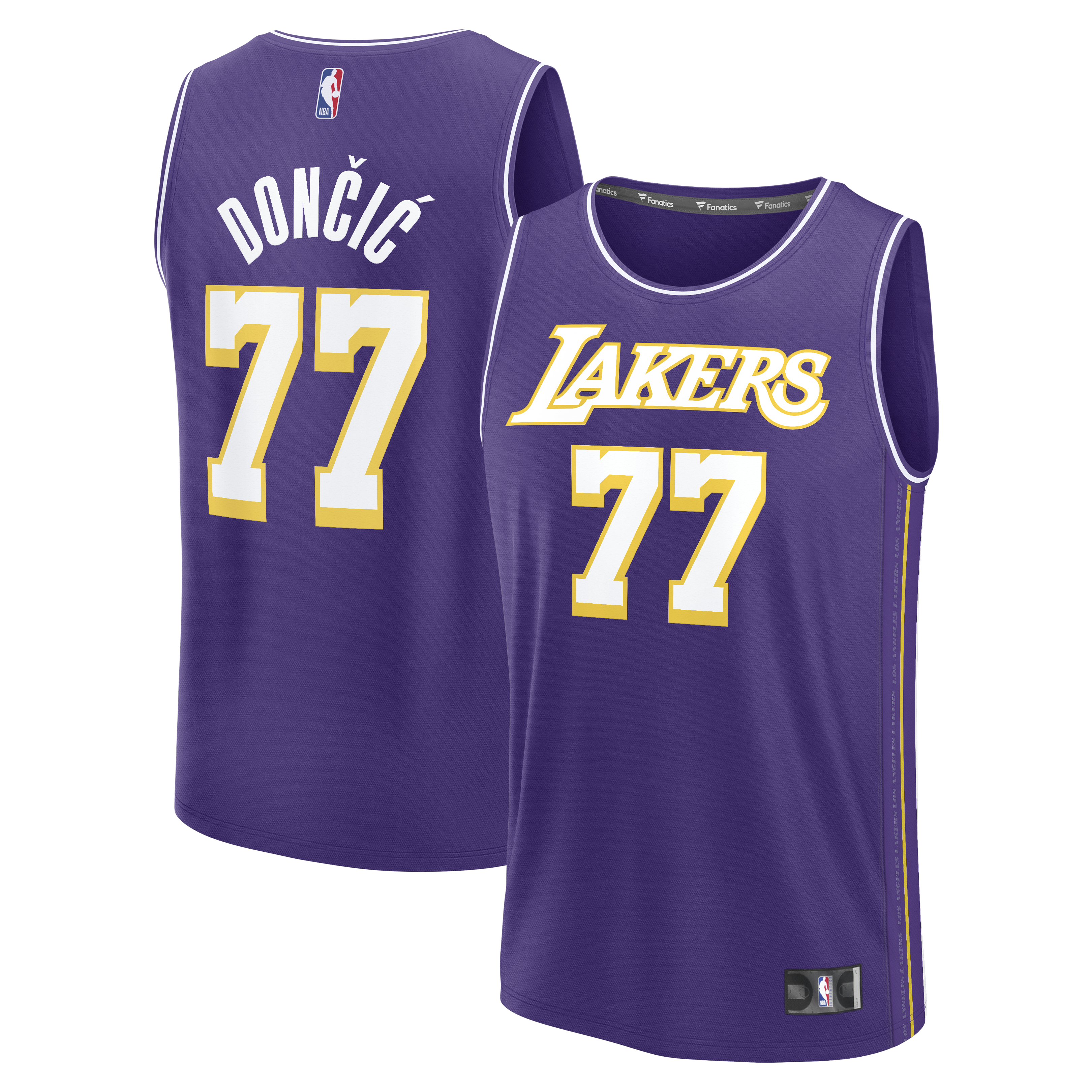 Luka Dončić Los Angeles Lakers Fanatics Youth Fast Break Jersey - Statement Edition - Purple