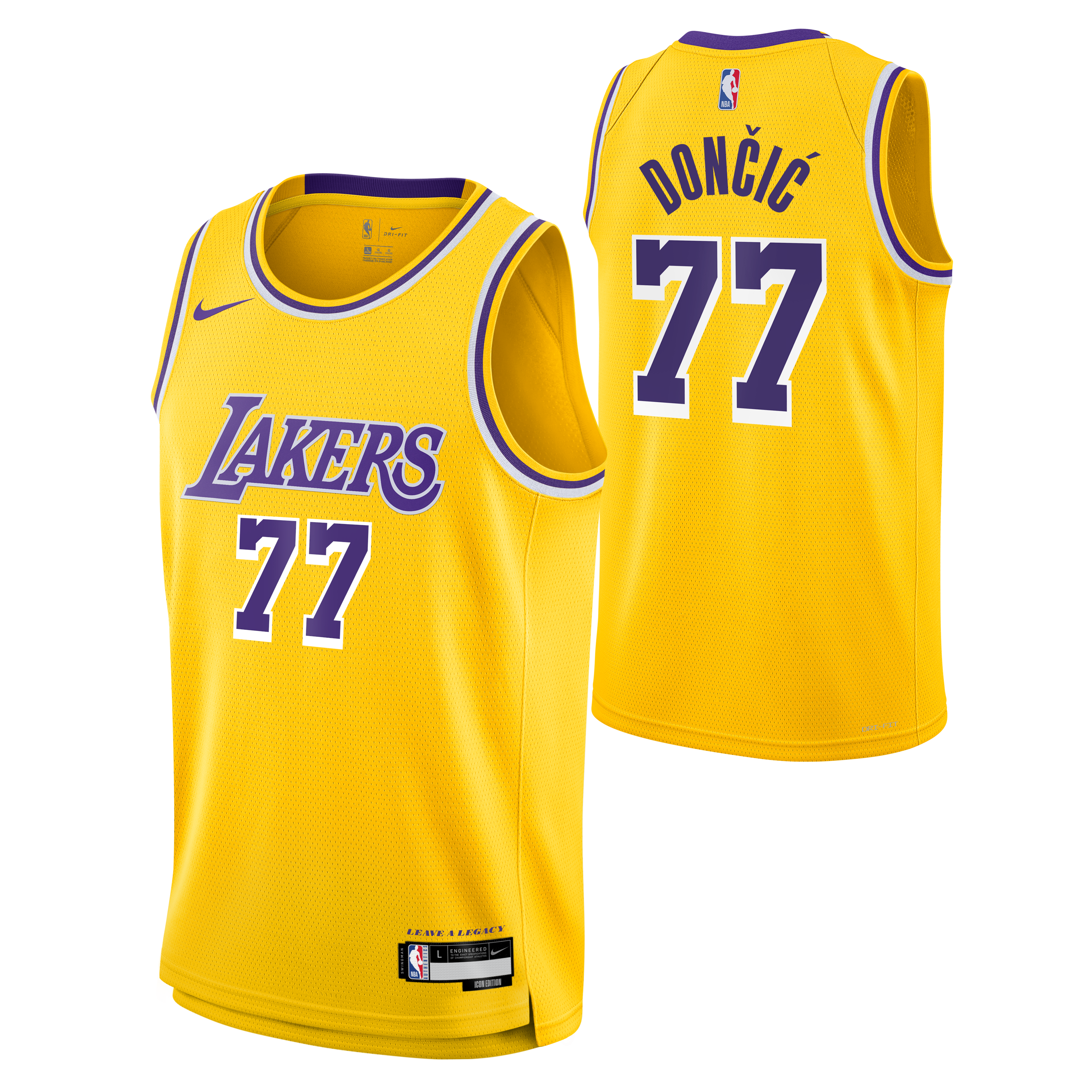 Luka Dončić Los Angeles Lakers Youth Swingman Jersey - Icon Edition - Gold