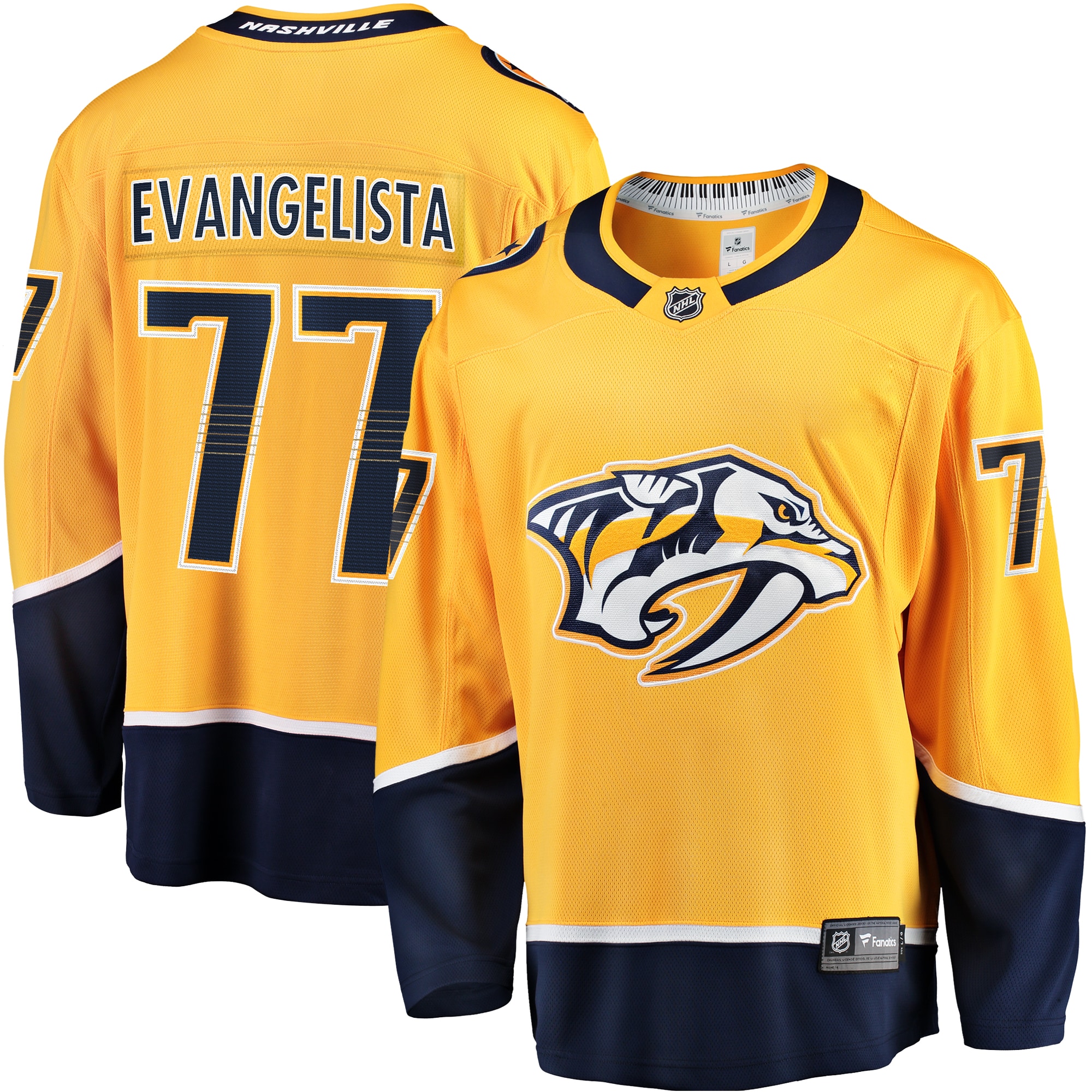 Luke Evangelista Nashville Predators Fanatics Premier Breakaway Player Jersey - Gold