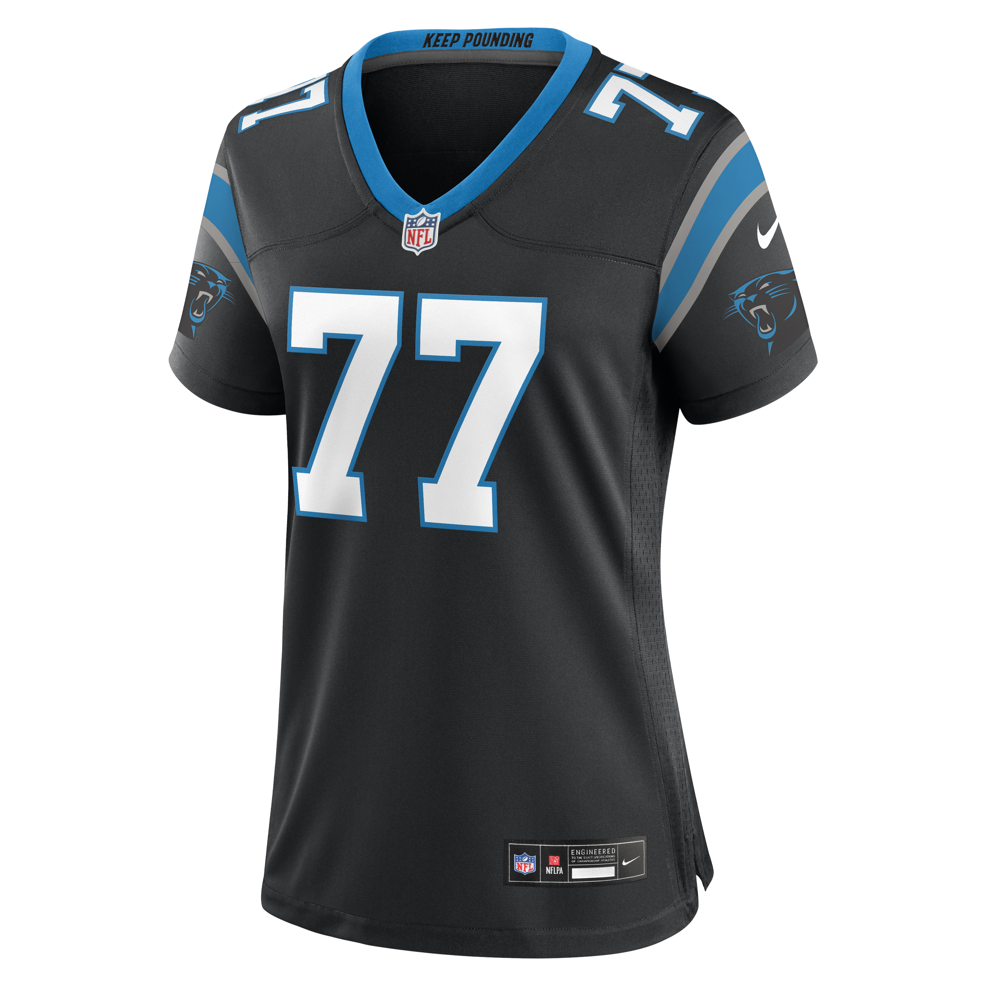 Luke Fortner Carolina Panthers Women’s Team Game Jersey – Black