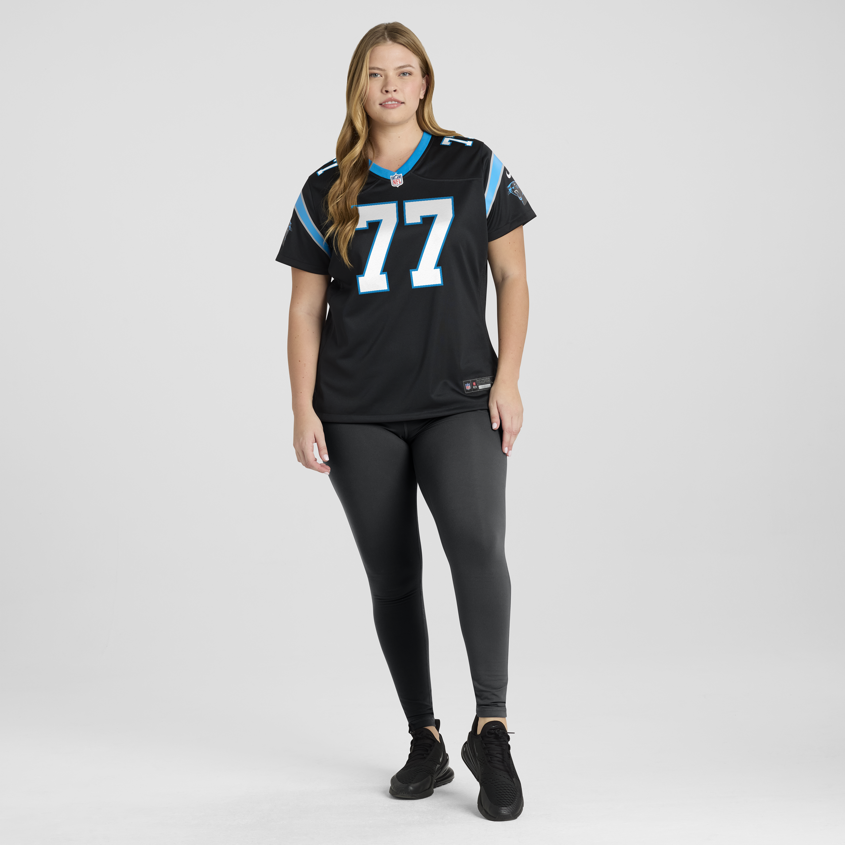Luke Fortner Carolina Panthers Women’s Team Game Jersey – Black