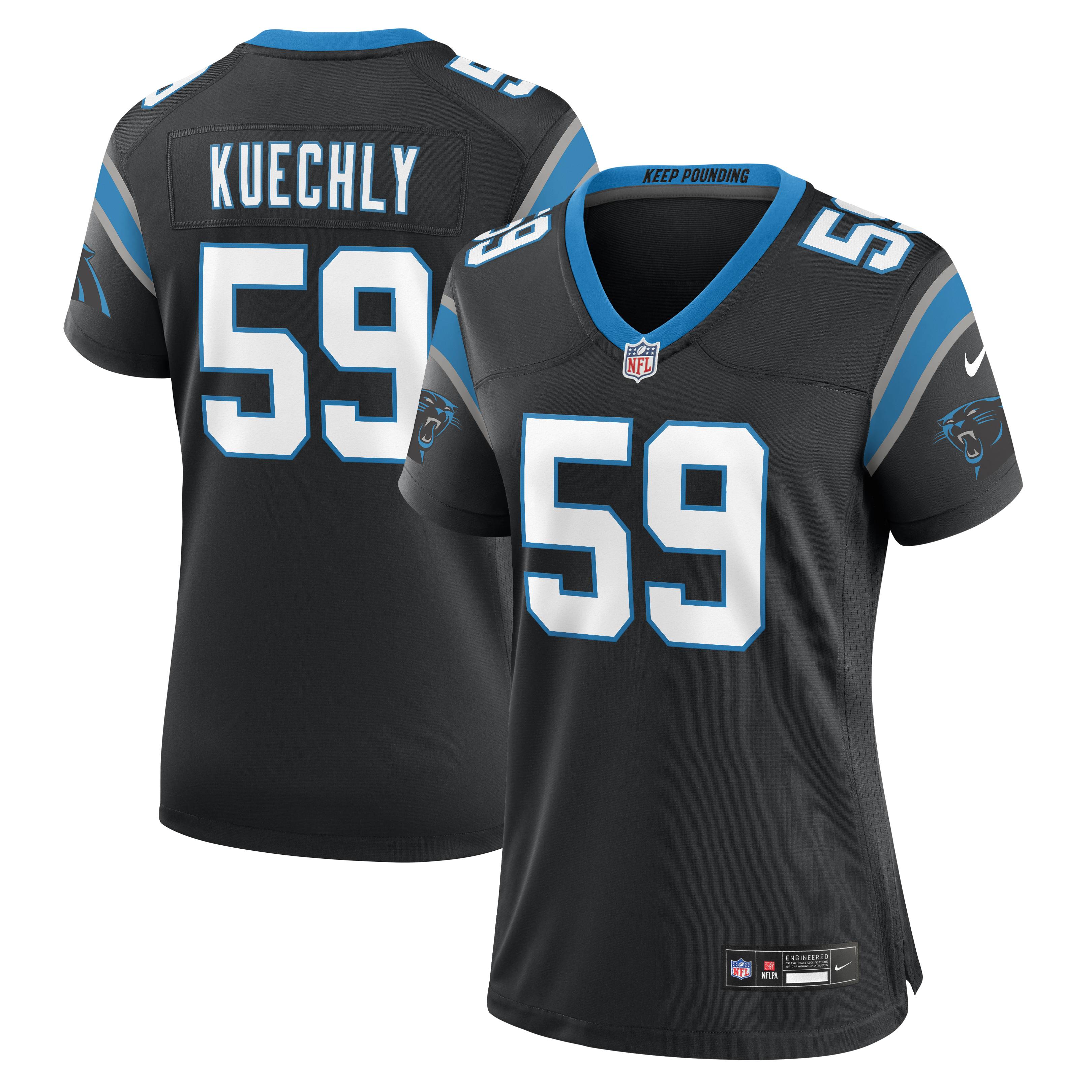 Luke Kuechly Carolina Panthers Women's Team Game Jersey - Black