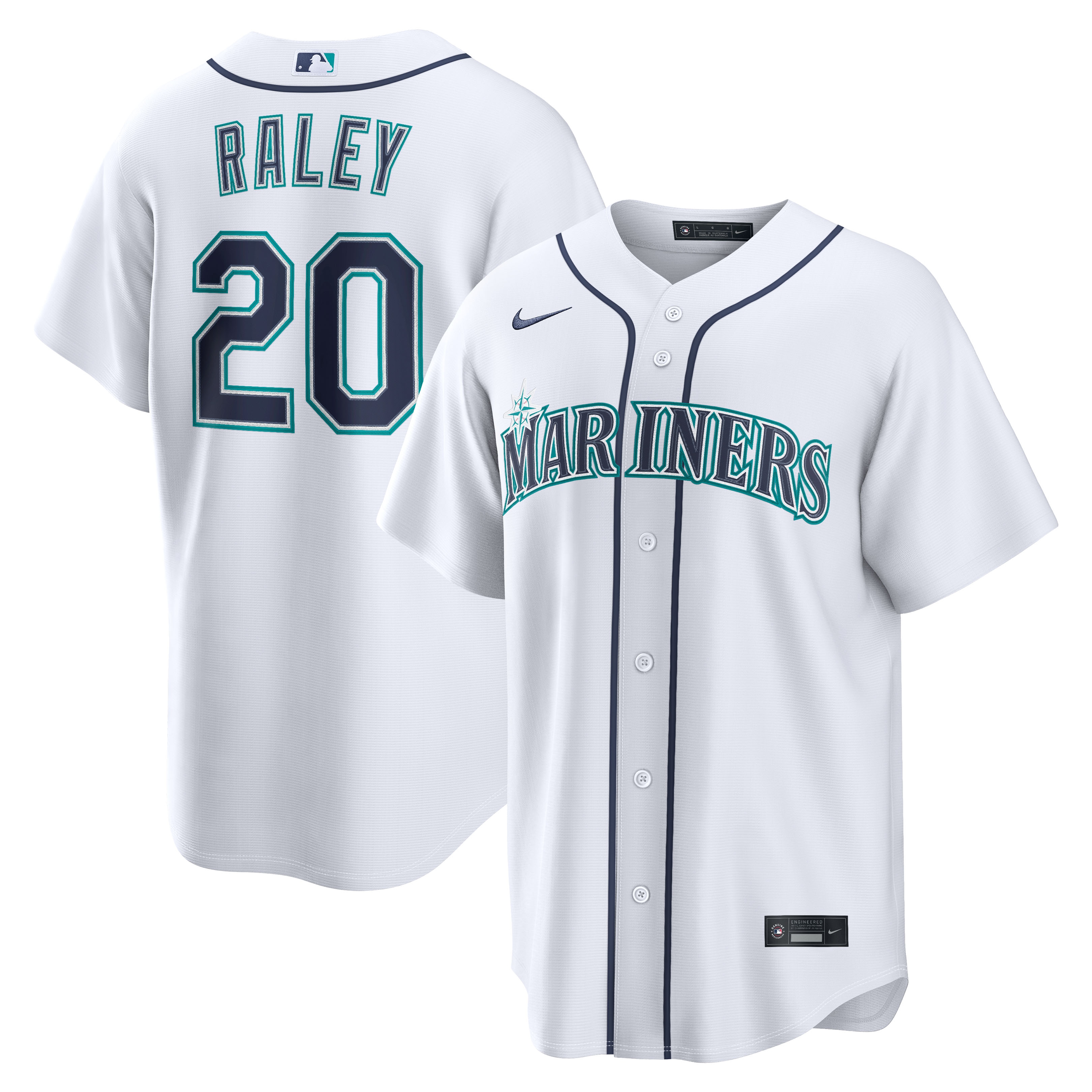 Luke Raley Seattle Mariners Home Jersey - White
