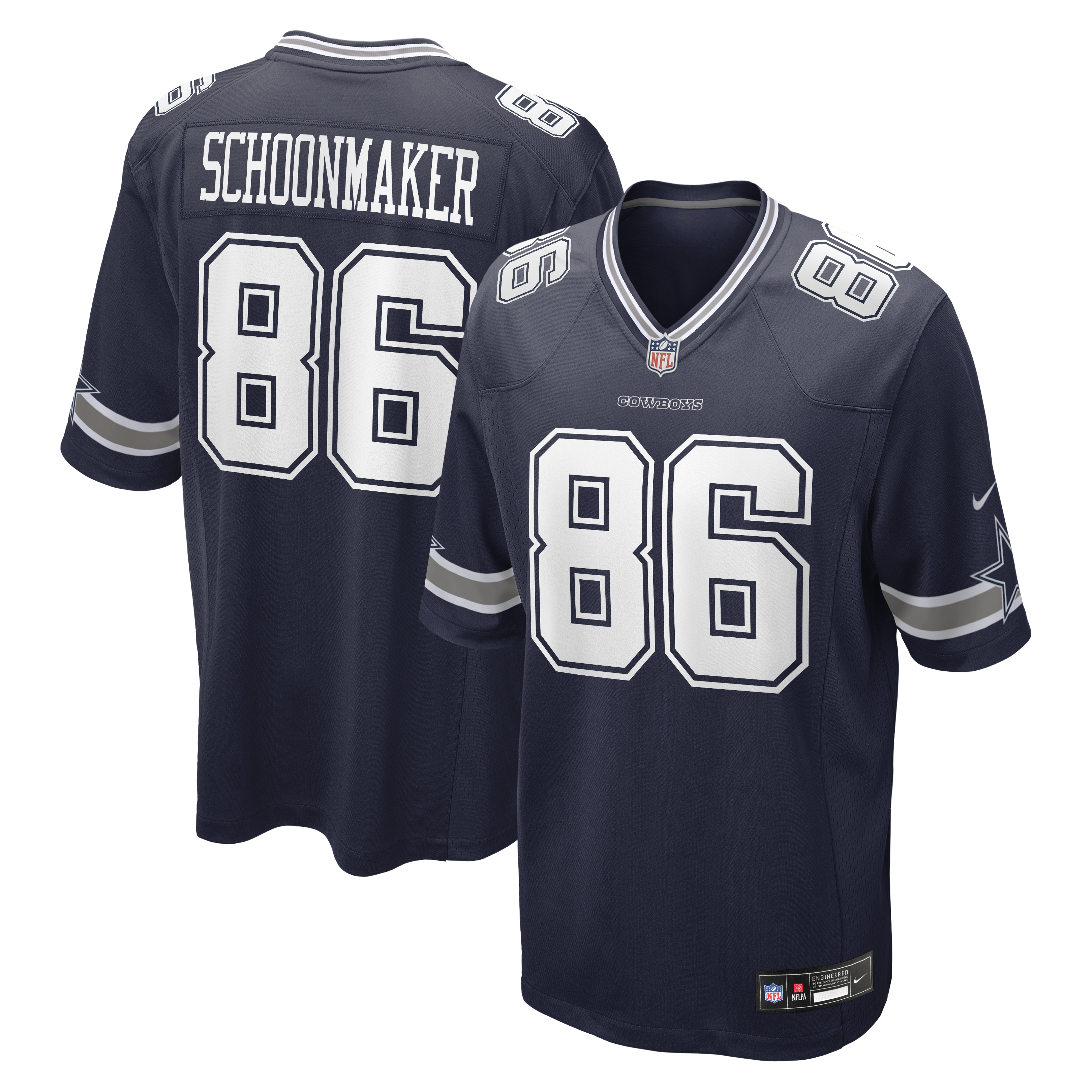 Luke Schoonmaker Dallas Cowboys Team Game Jersey - Navy