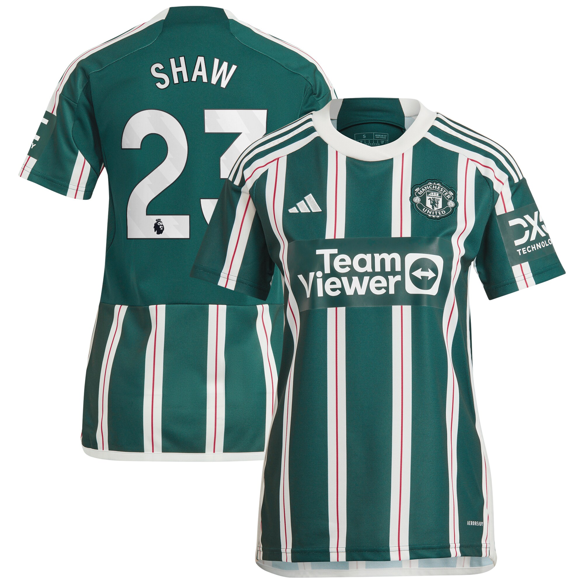 Luke Shaw Manchester United Women's 2023/24 Away Player Jersey - Green
