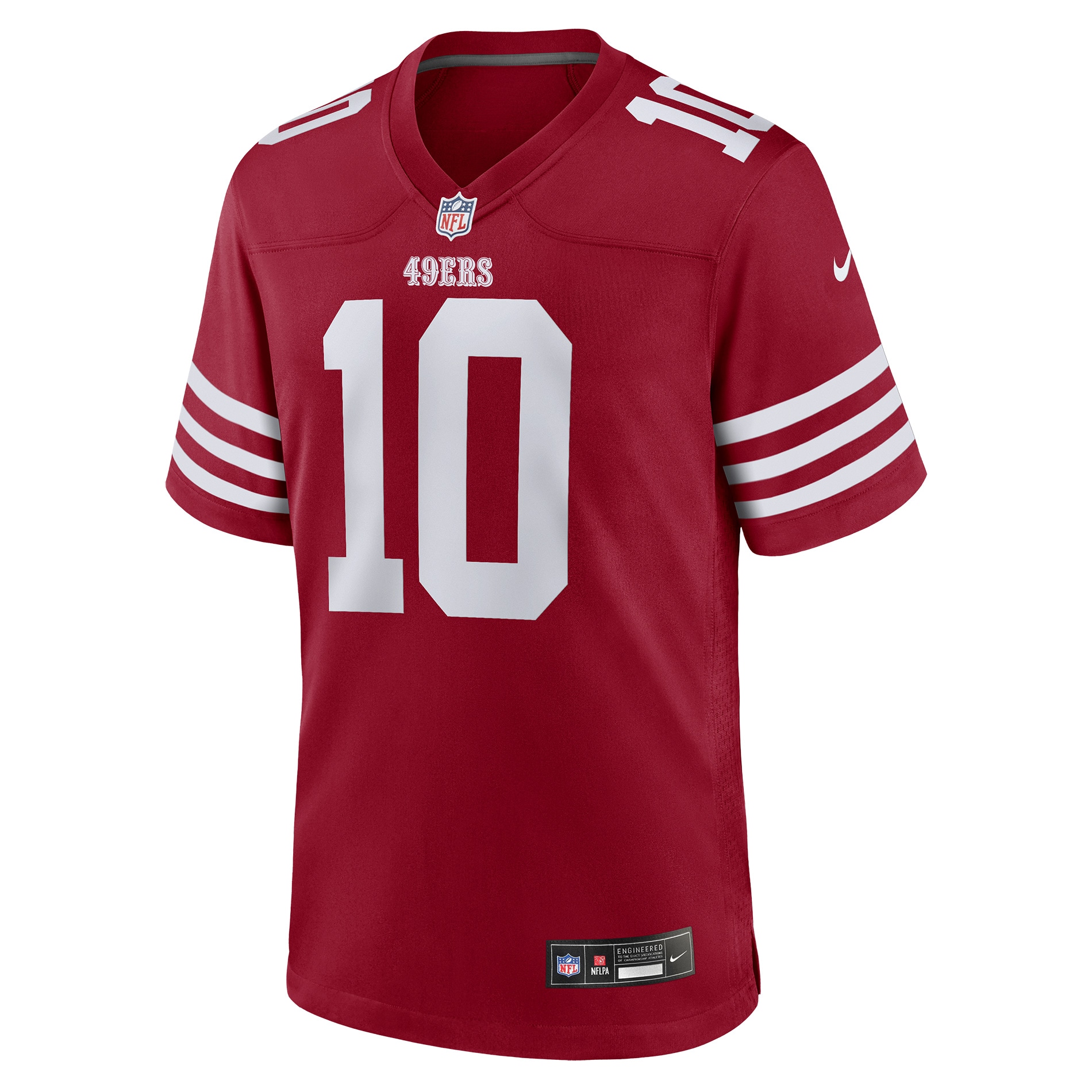 Mac Jones San Francisco 49ers Team Game Jersey – Scarlet