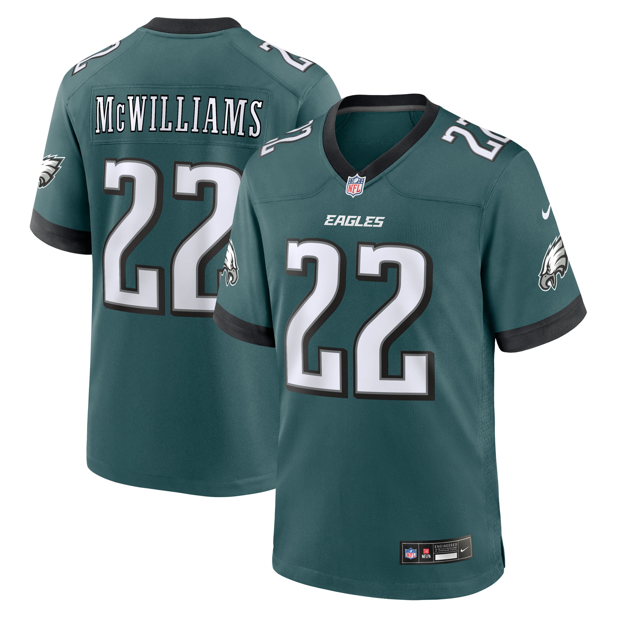 Mac McWilliams Philadelphia Eagles Team Game Jersey - Midnight Green