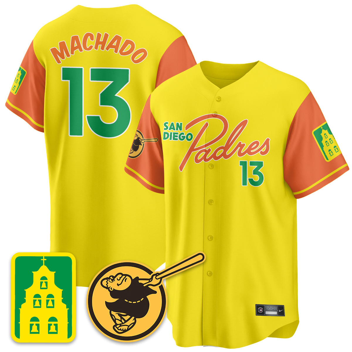 Machado Padres Yellow Jersey - Nike - City Connect