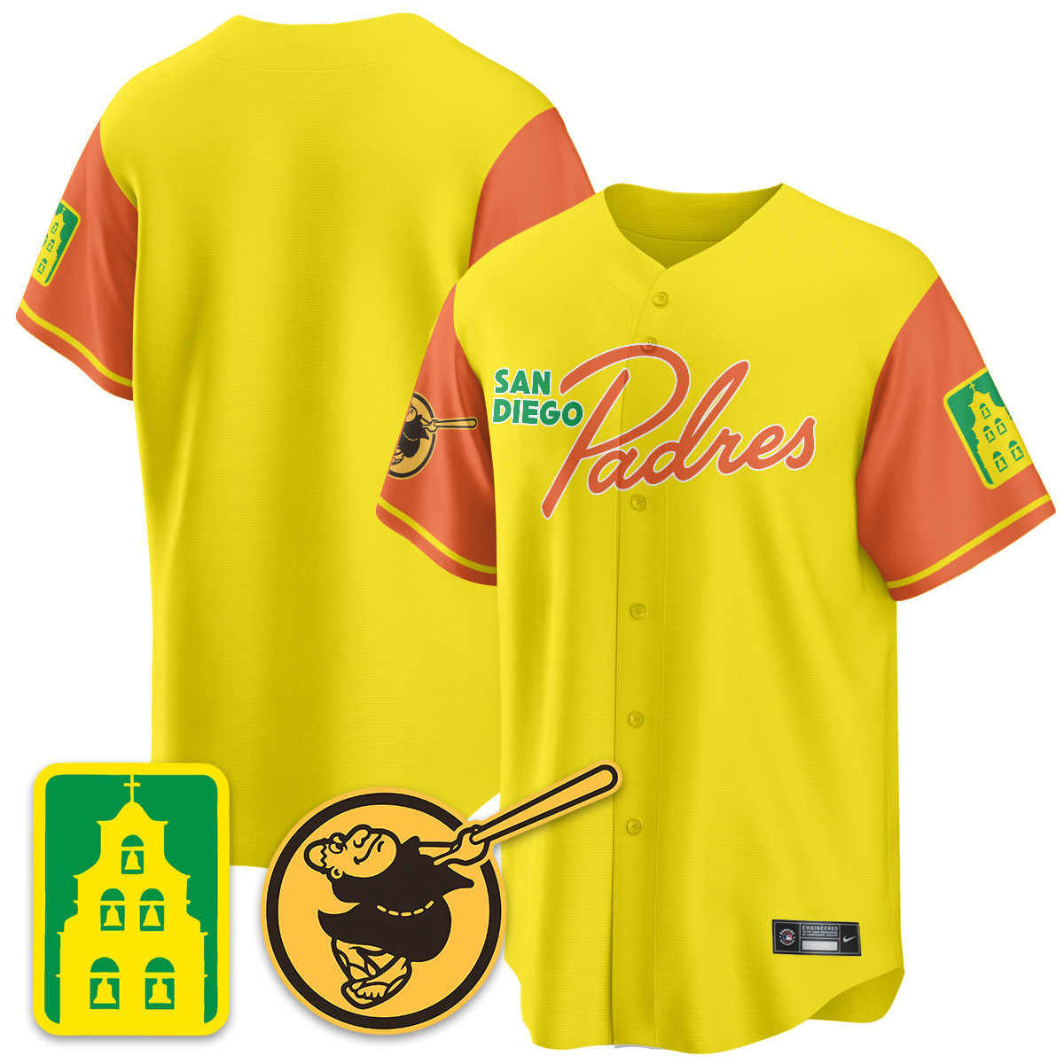 Alternative view of Machado Padres Yellow Jersey - Nike - City Connect