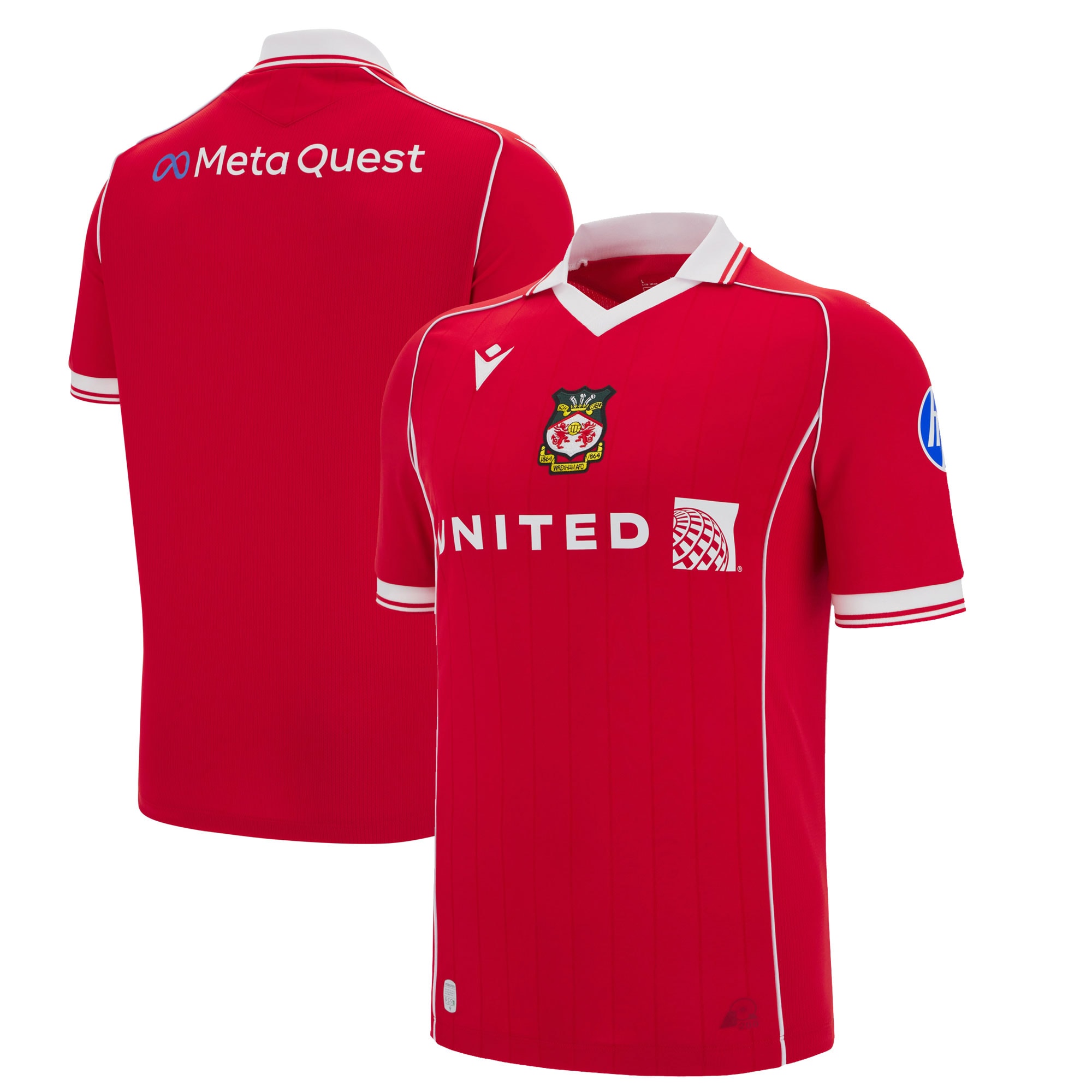 Macron Wrexham Male Adult Red MAC F25 Men's Jersey