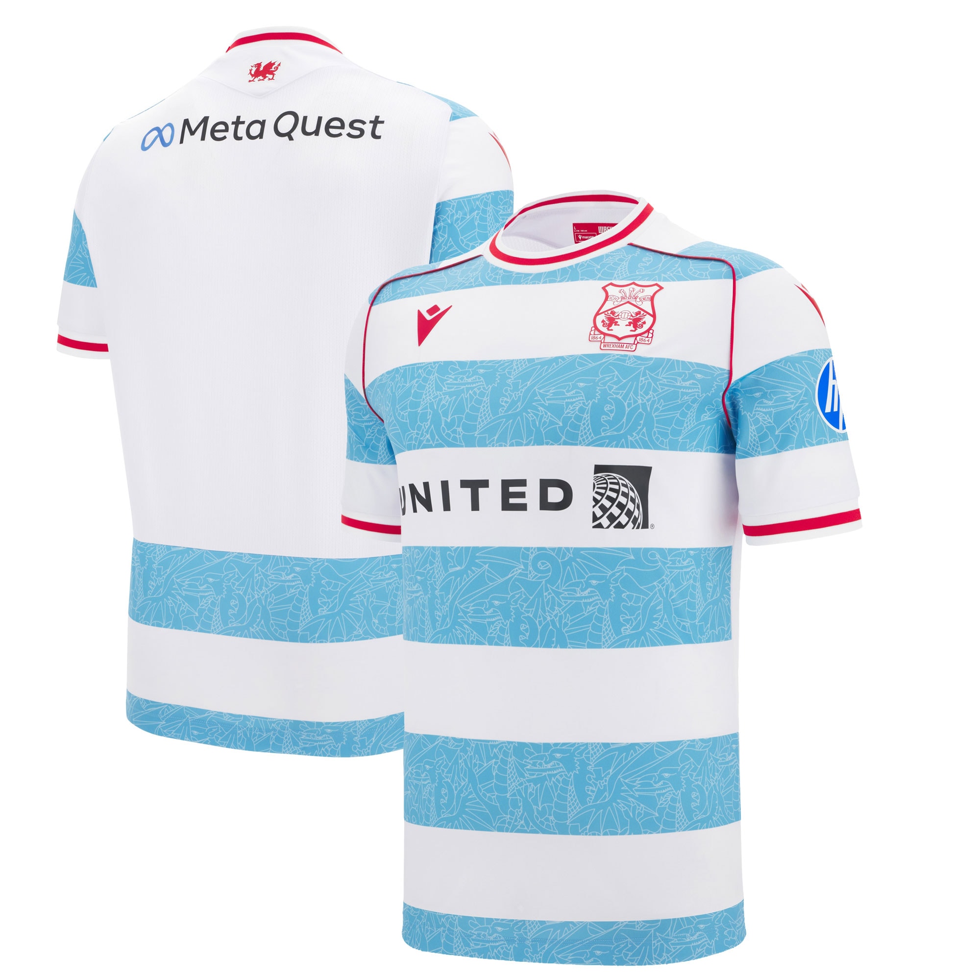 Macron Wrexham Male Adult White MAC F25 Men's Jersey