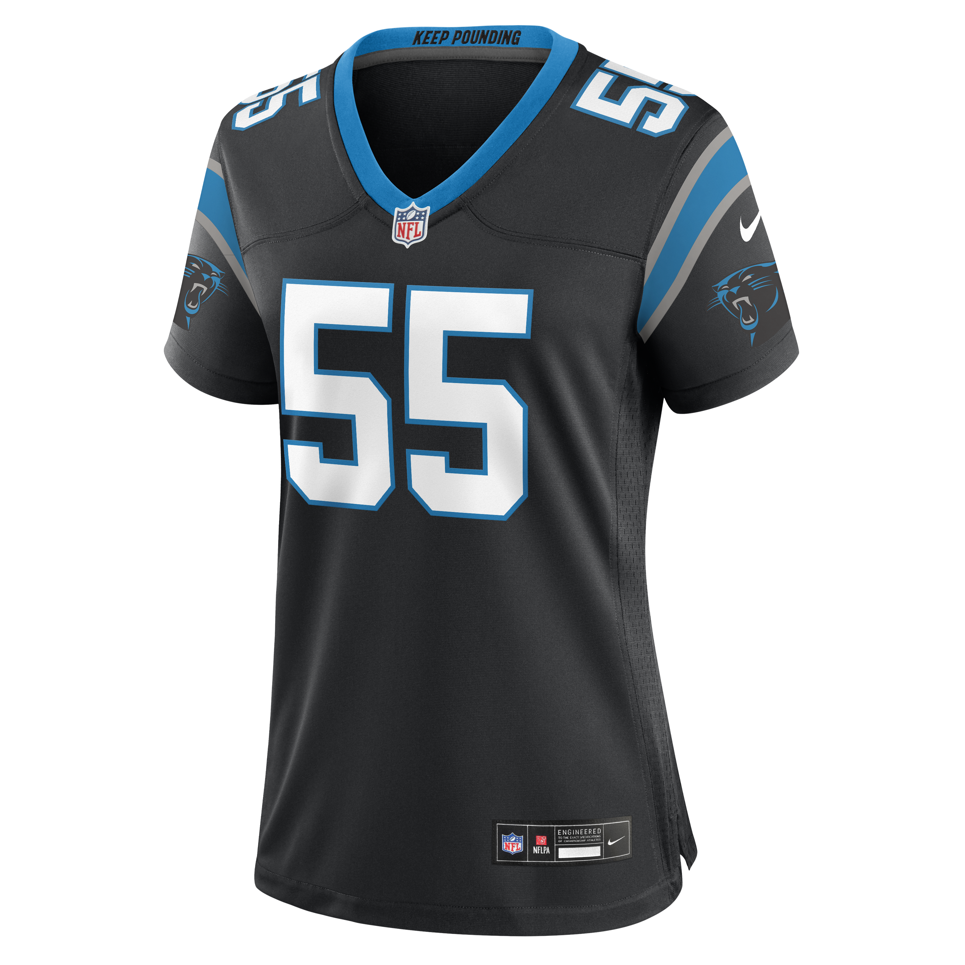 Maema Njongmeta Carolina Panthers Women’s Team Game Jersey – Black