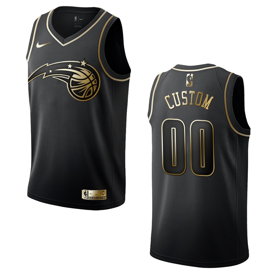 Magic Black Golden Jersey - Nike Magic Black Golden Edition Custom