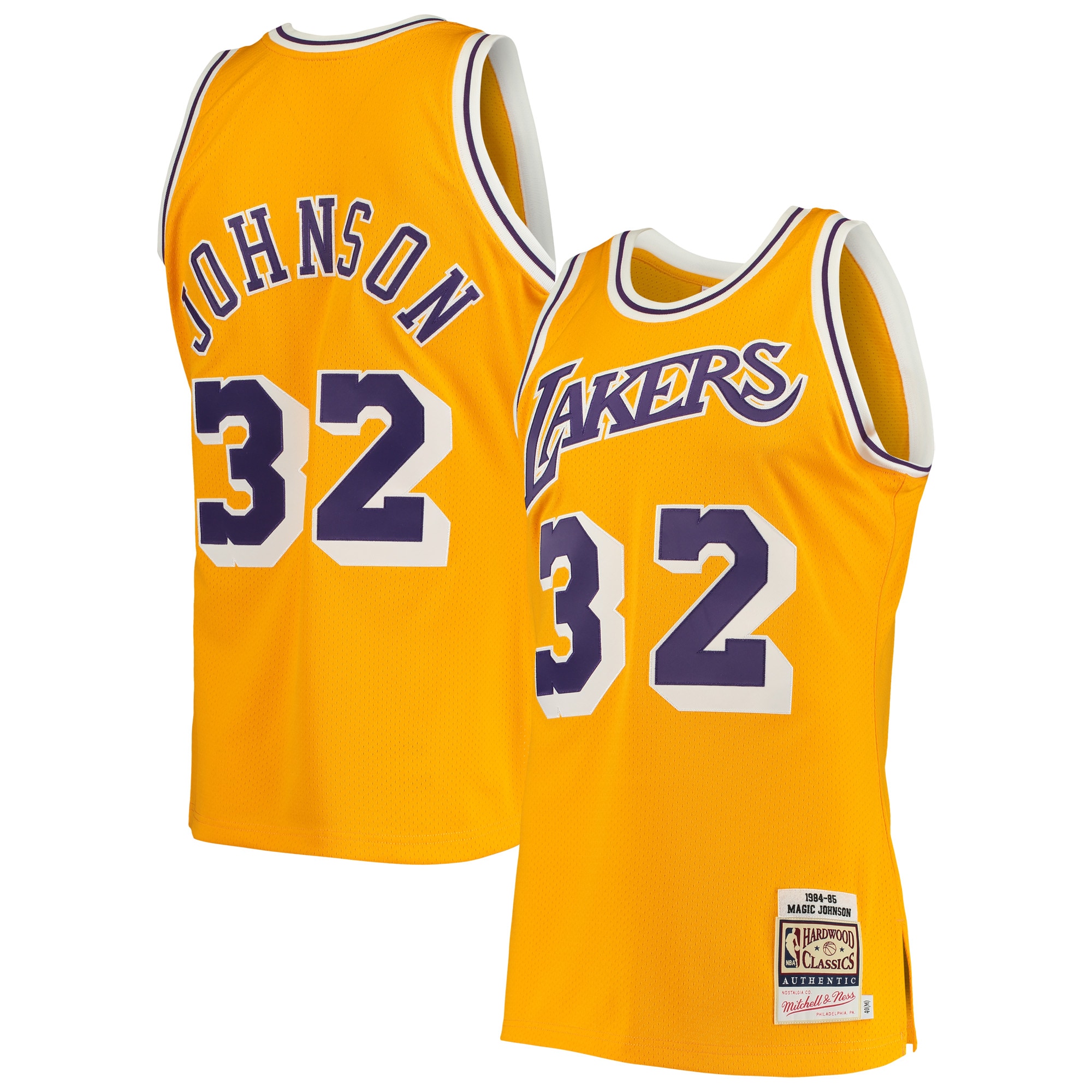 Magic Johnson Los Angeles Lakers 1984/85 Hardwood Classics Jersey