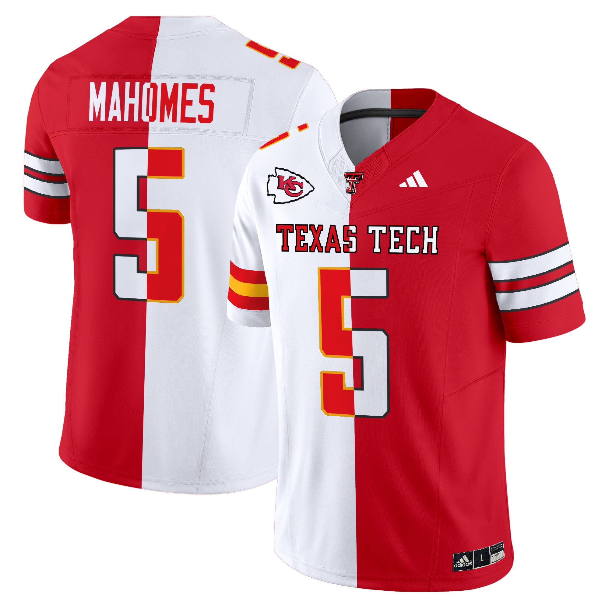 Mahomes Texas Tech Jersey - Adidas - Red & White #5