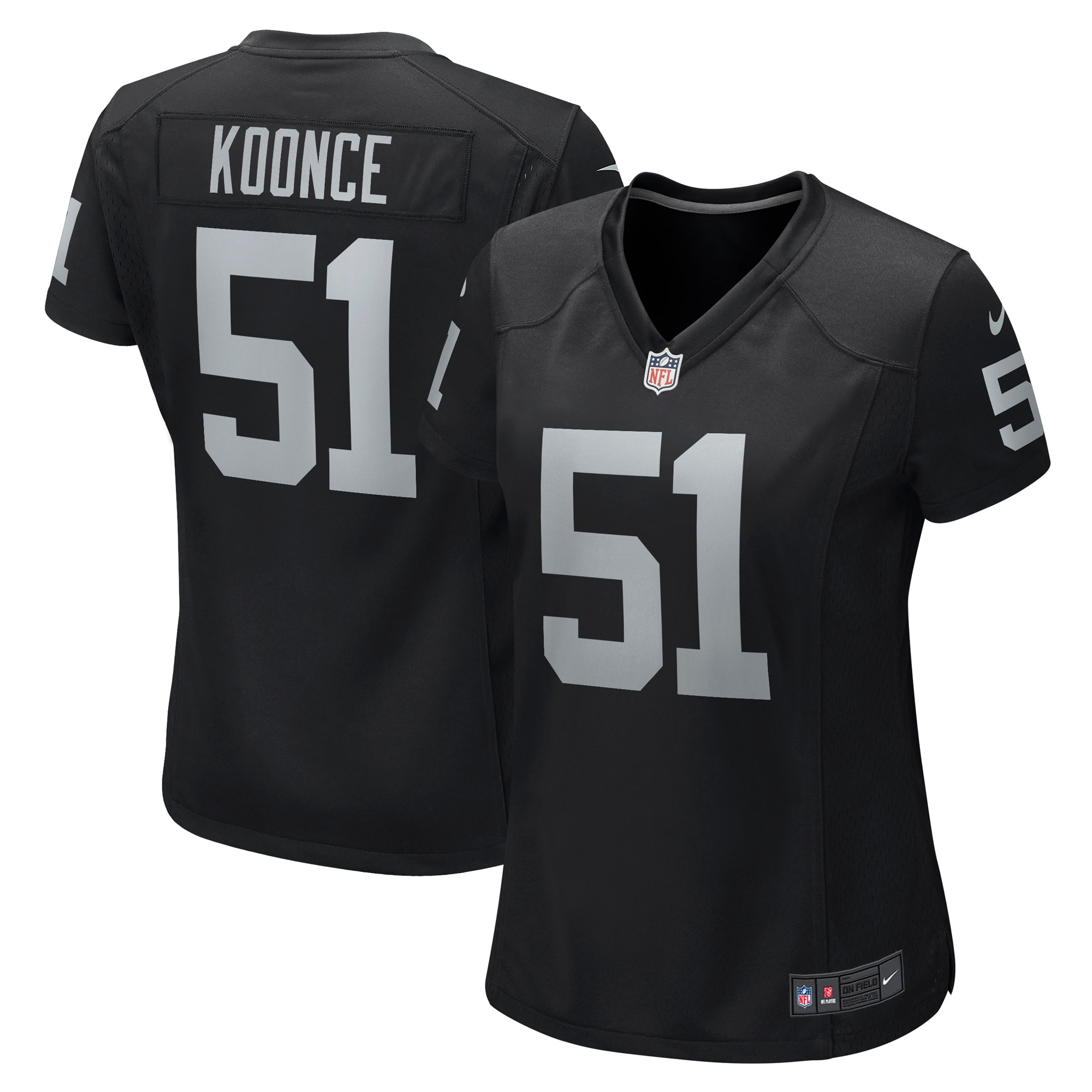 Malcolm Koonce Las Vegas Raiders Women's Game Jersey - Black