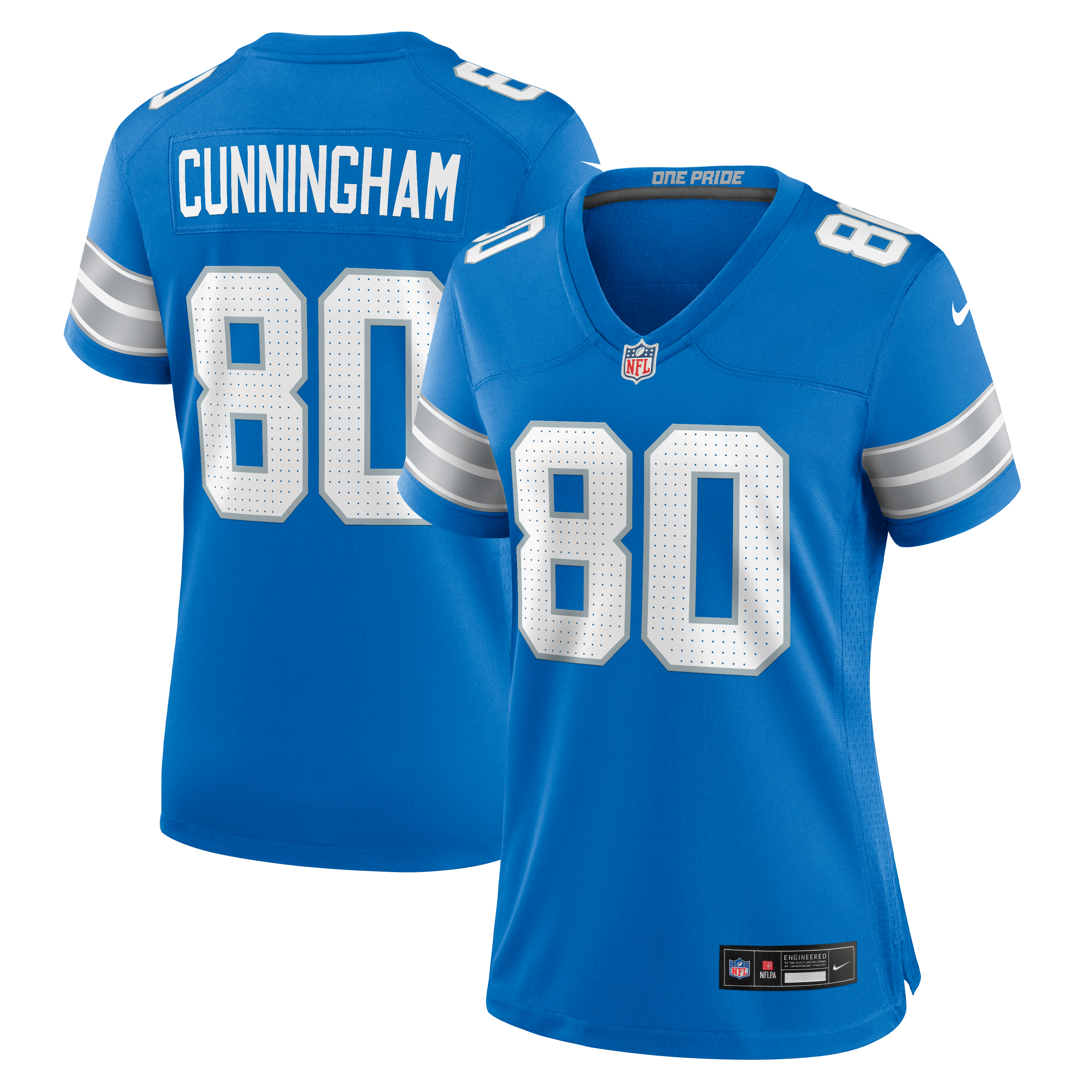 Malik Cunningham Detroit Lions Women's Team Game Jersey - Blue